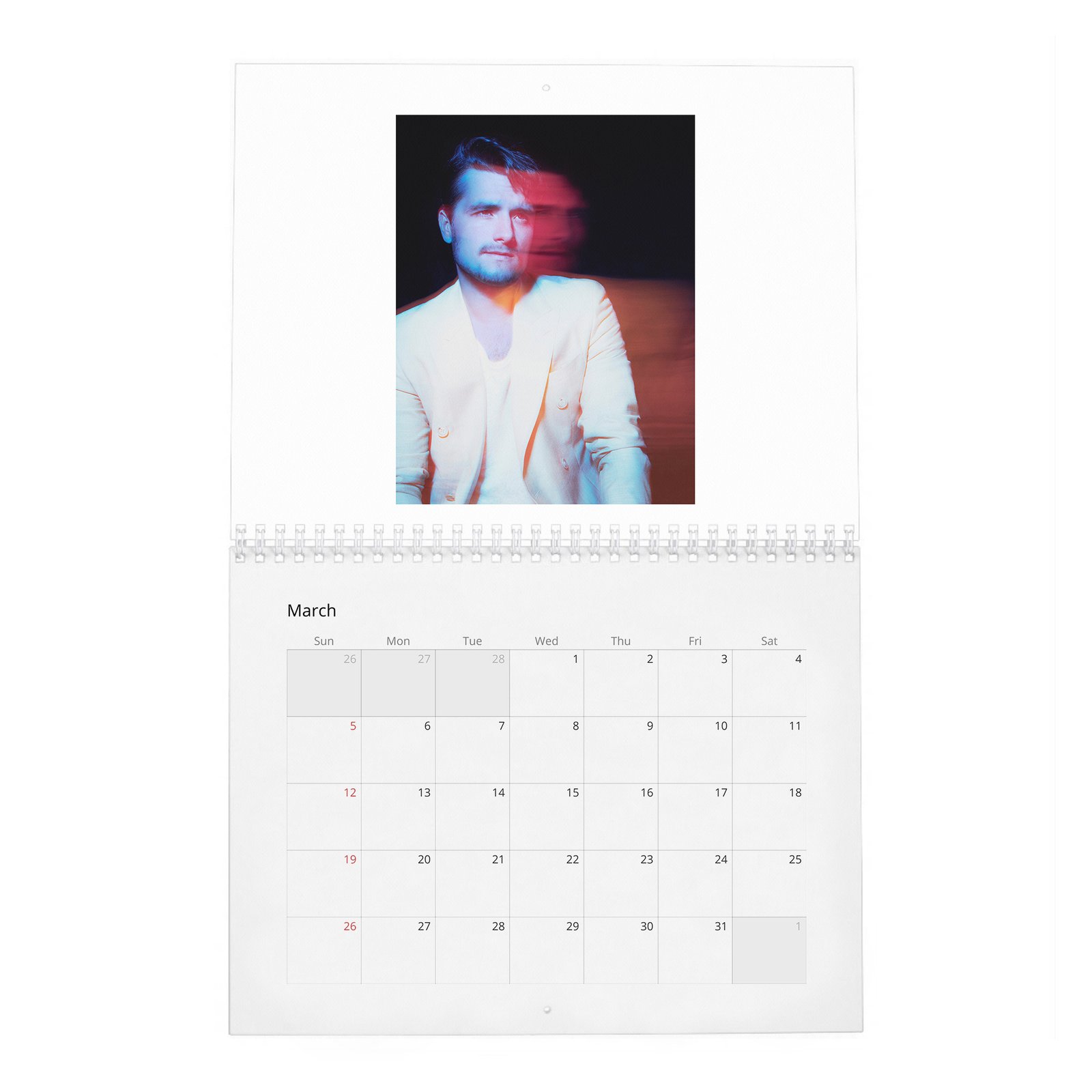 03 Josh Hutcherson - Flaunt 2027 Wall Calendar