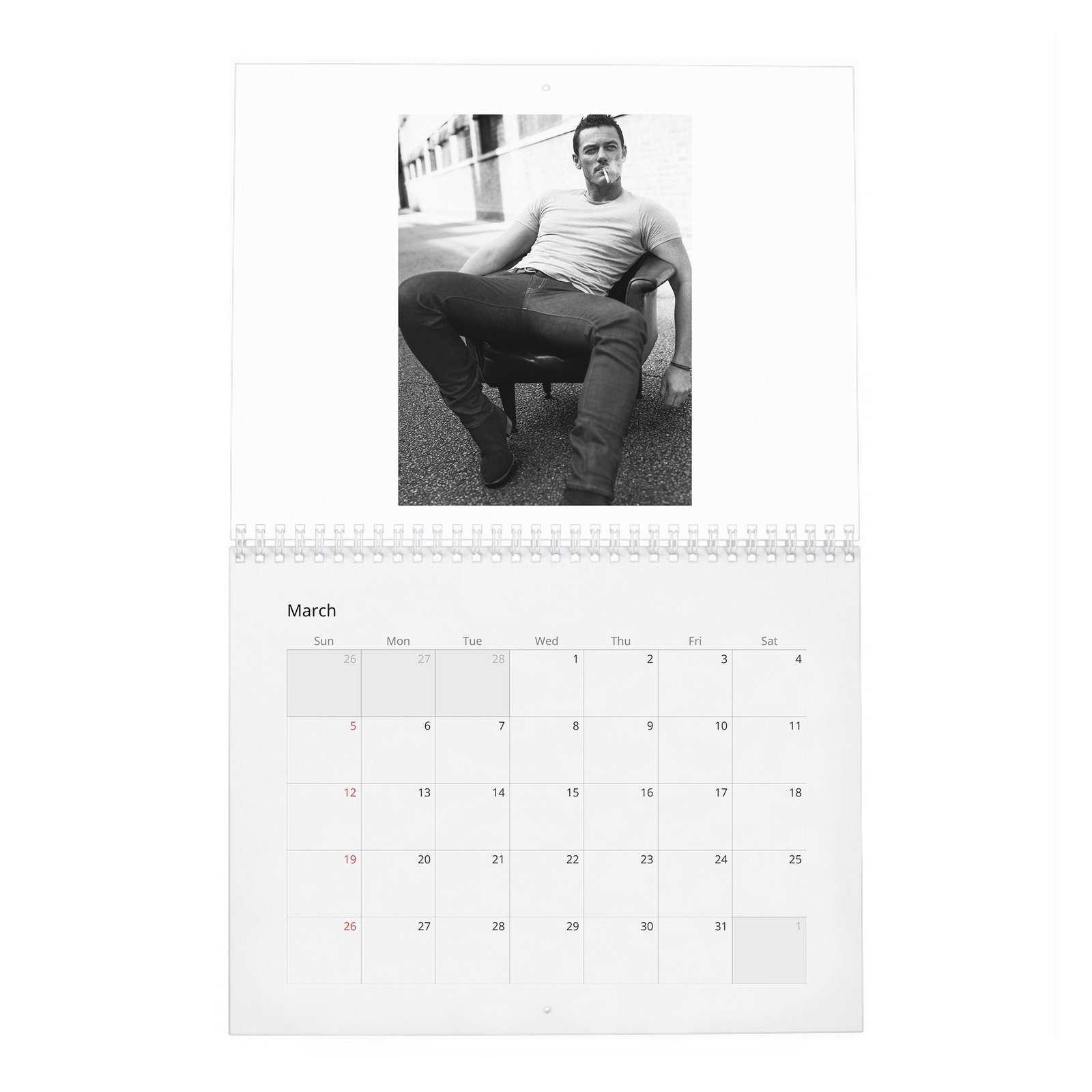 Luke Evans - Man About Town 2027 Wall Calendar