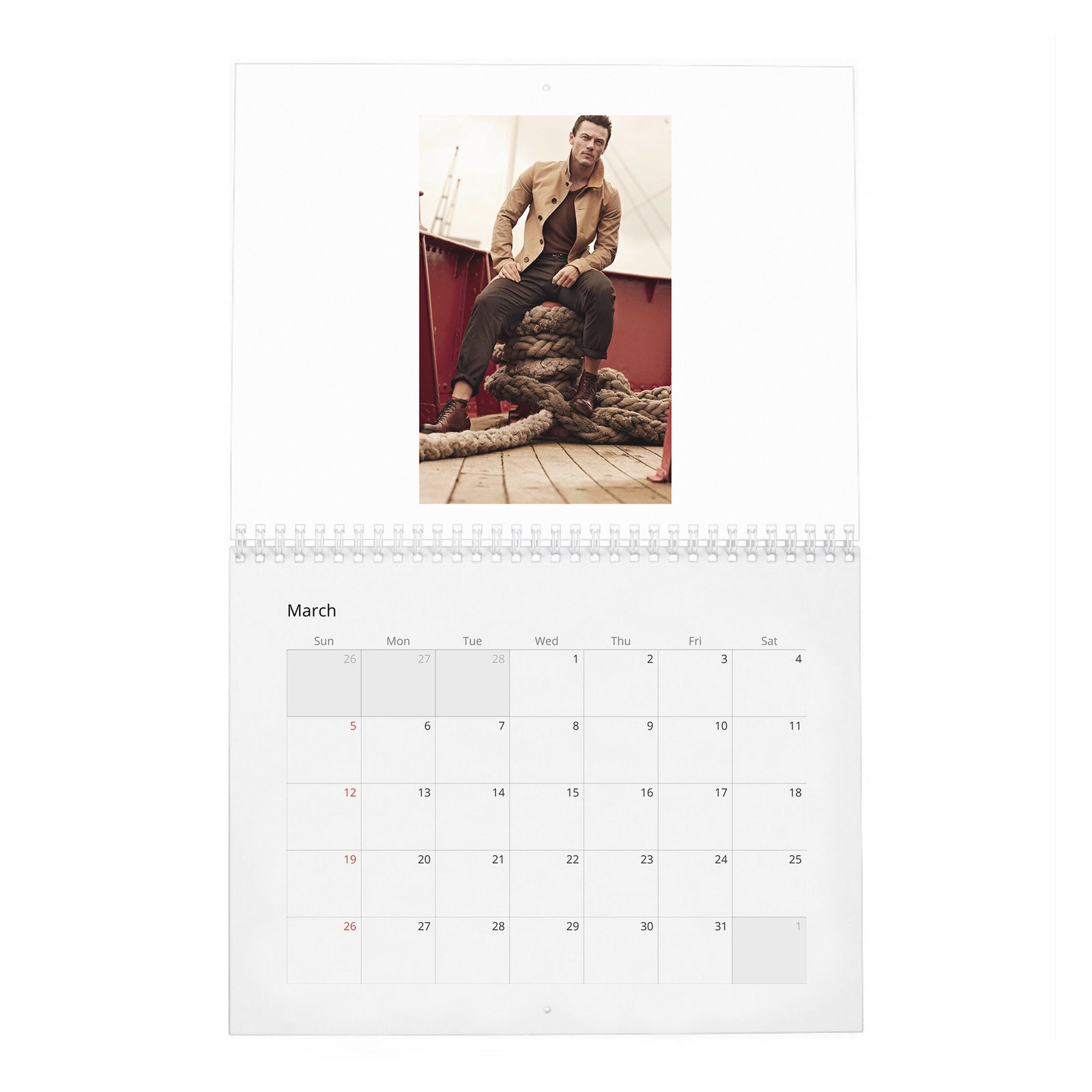 03 Luke Evans - Man Of The World 2027 Wall Calendar