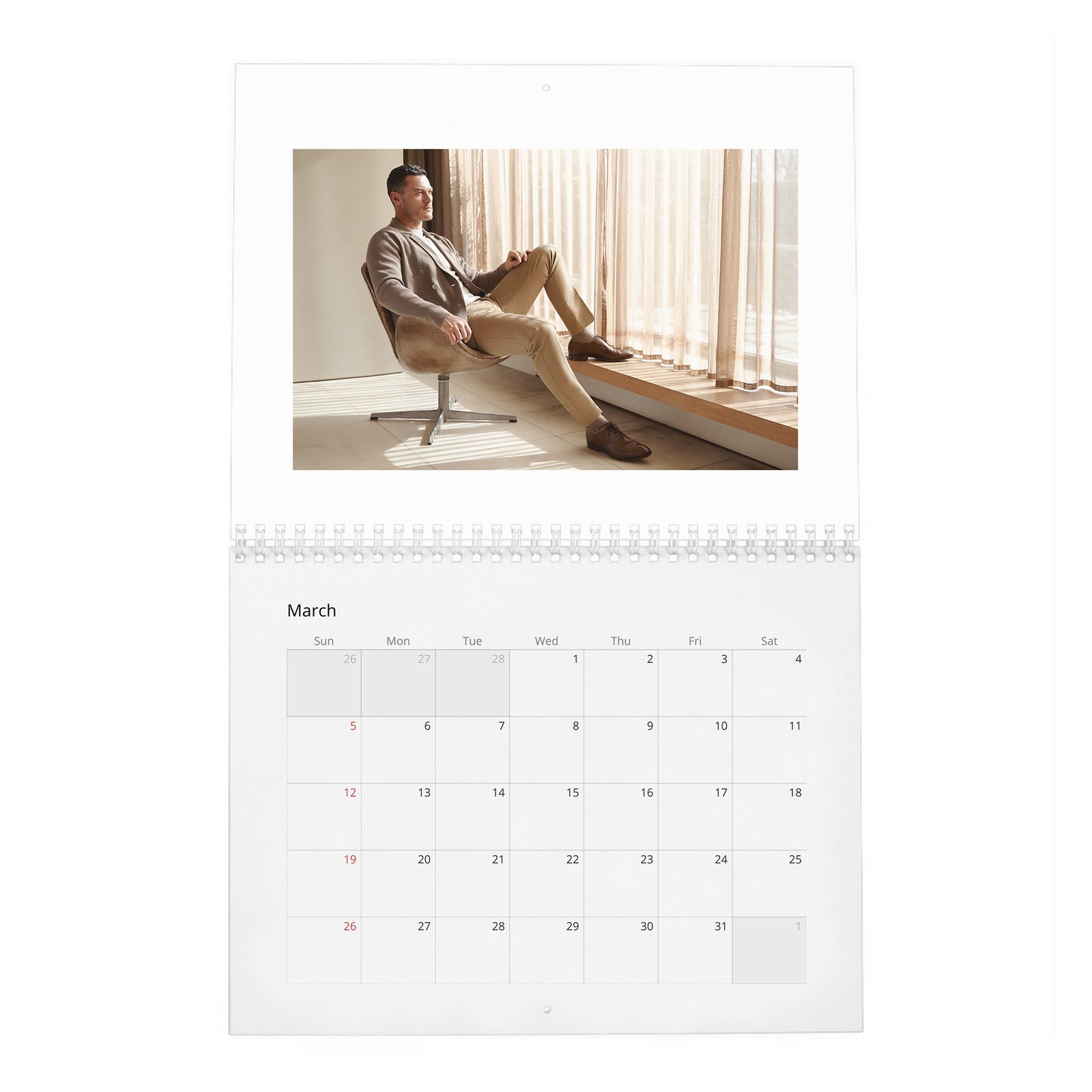 03 Luke Evans - The Go-To Guy 2027 Wall Calendar