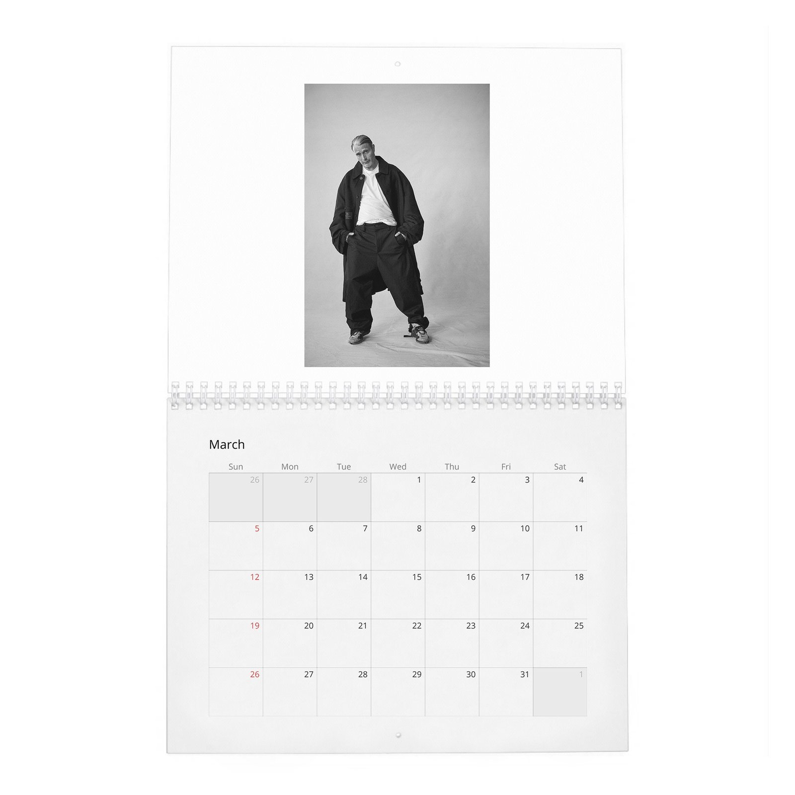 03 Mads Mikkelsen - Good Bad 2027 Wall Calendar