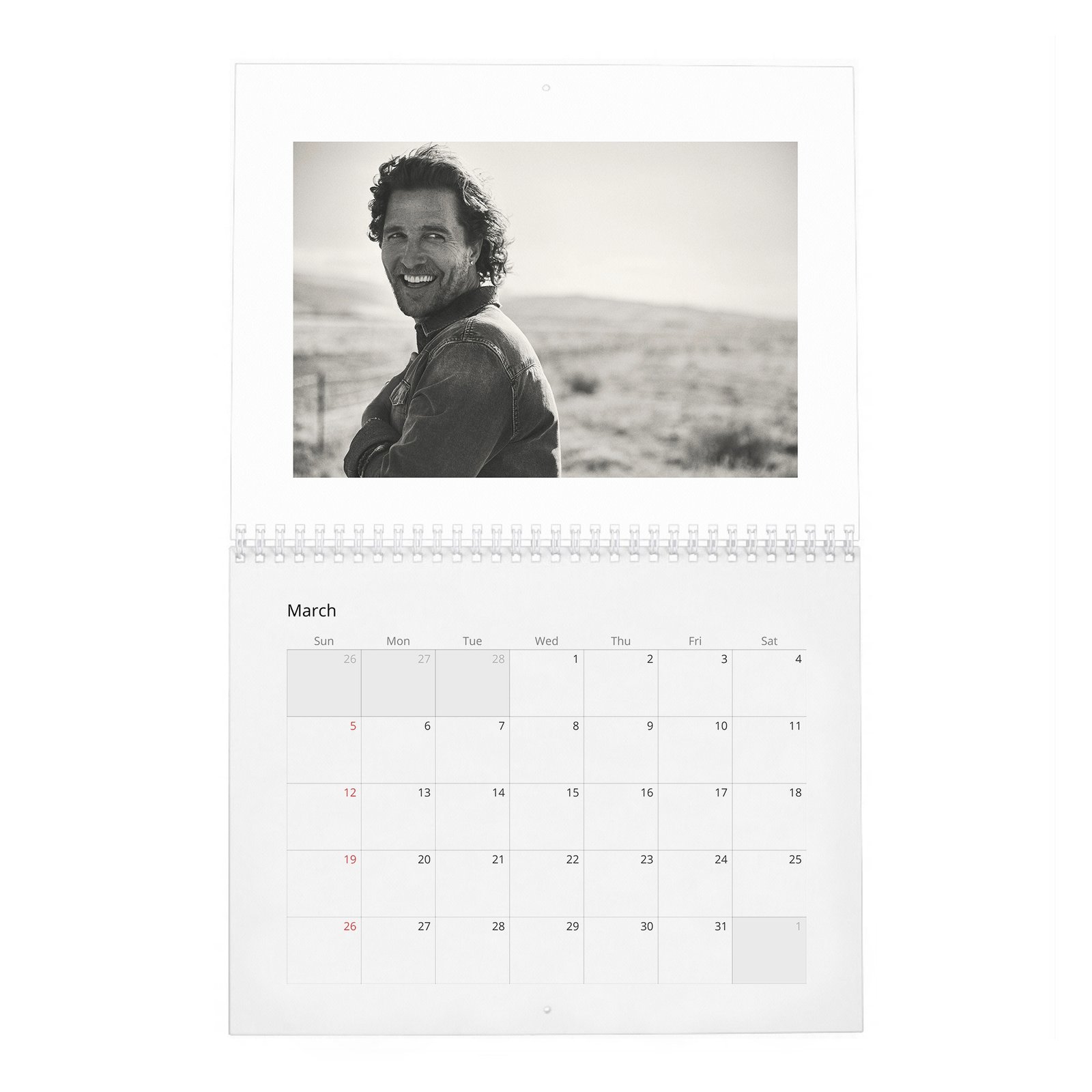 03 Matthew McConaughey - Reinvents Himself 2027 Wall Calendar