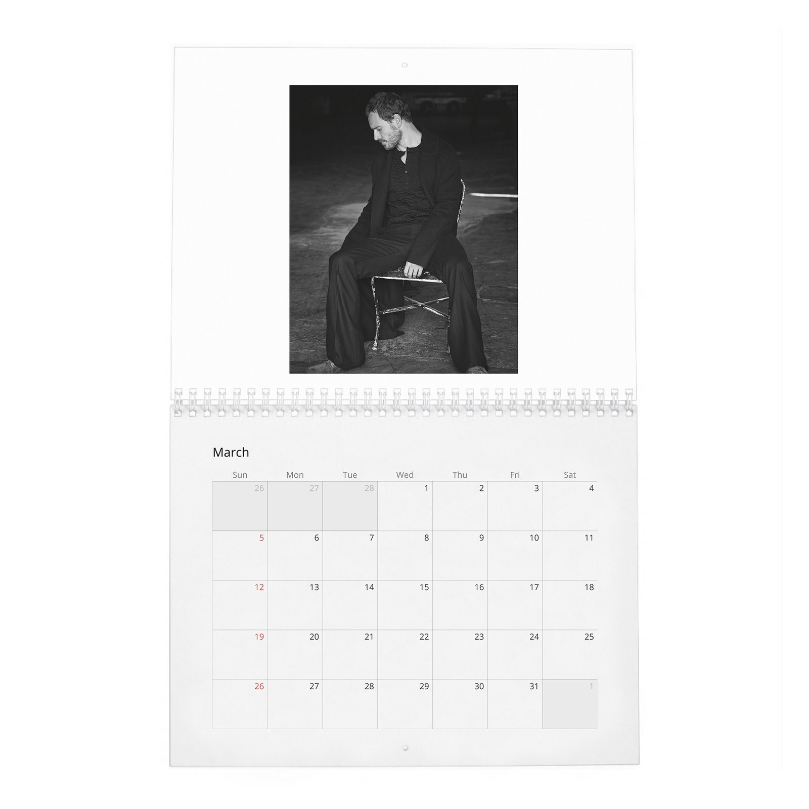 Michael Fassbender - Rules For Living 2027 Wall Calendar