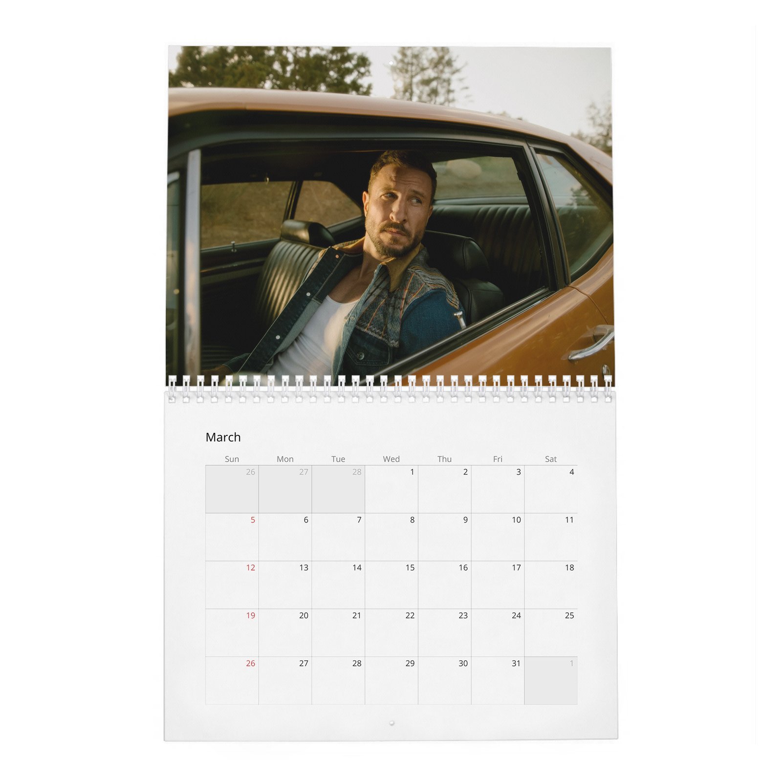 03 Pablo Schreiber - Superhero Warrior 2027 Wall Calendar