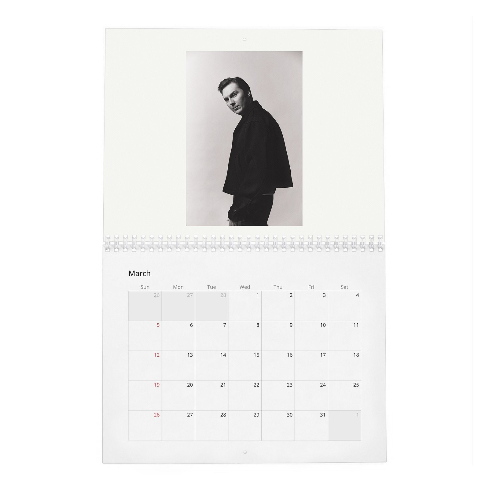 03 Paul Dano - Flaunt 2027 Wall Calendar