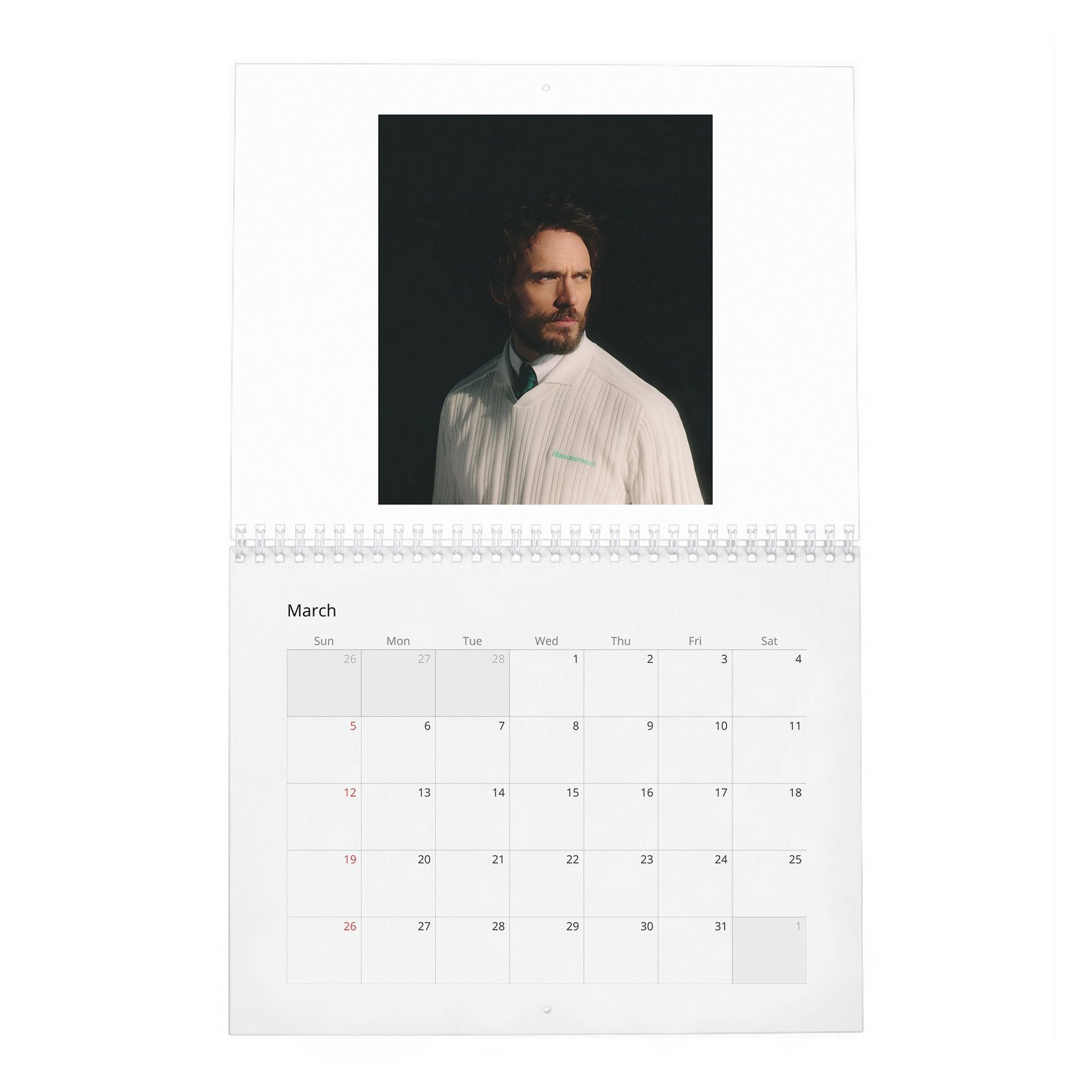 03 Sam Claflin - Laterals 2027 Wall Calendar