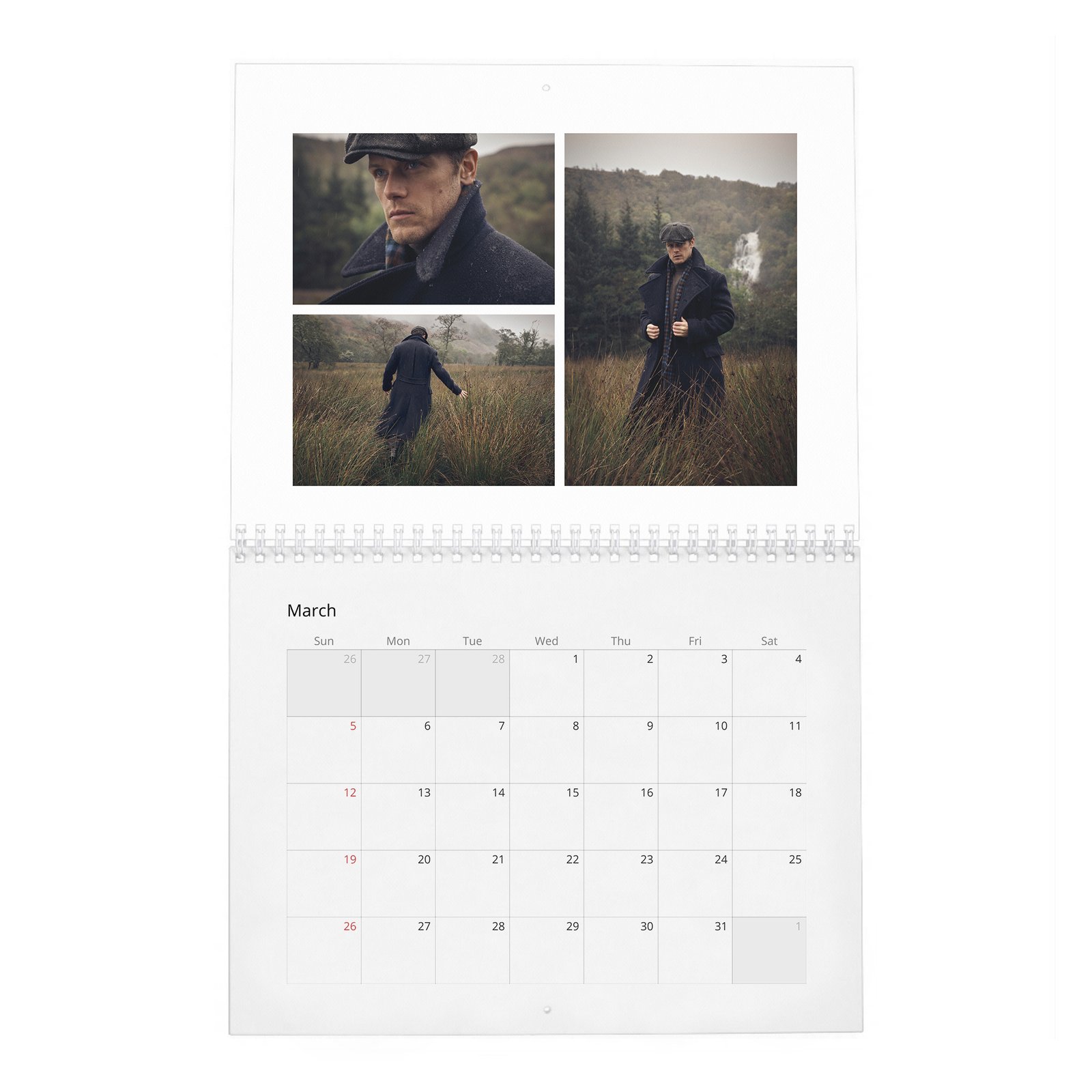 03 Sam Heughan - Monarch Of The Glen 2027 Wall Calendar