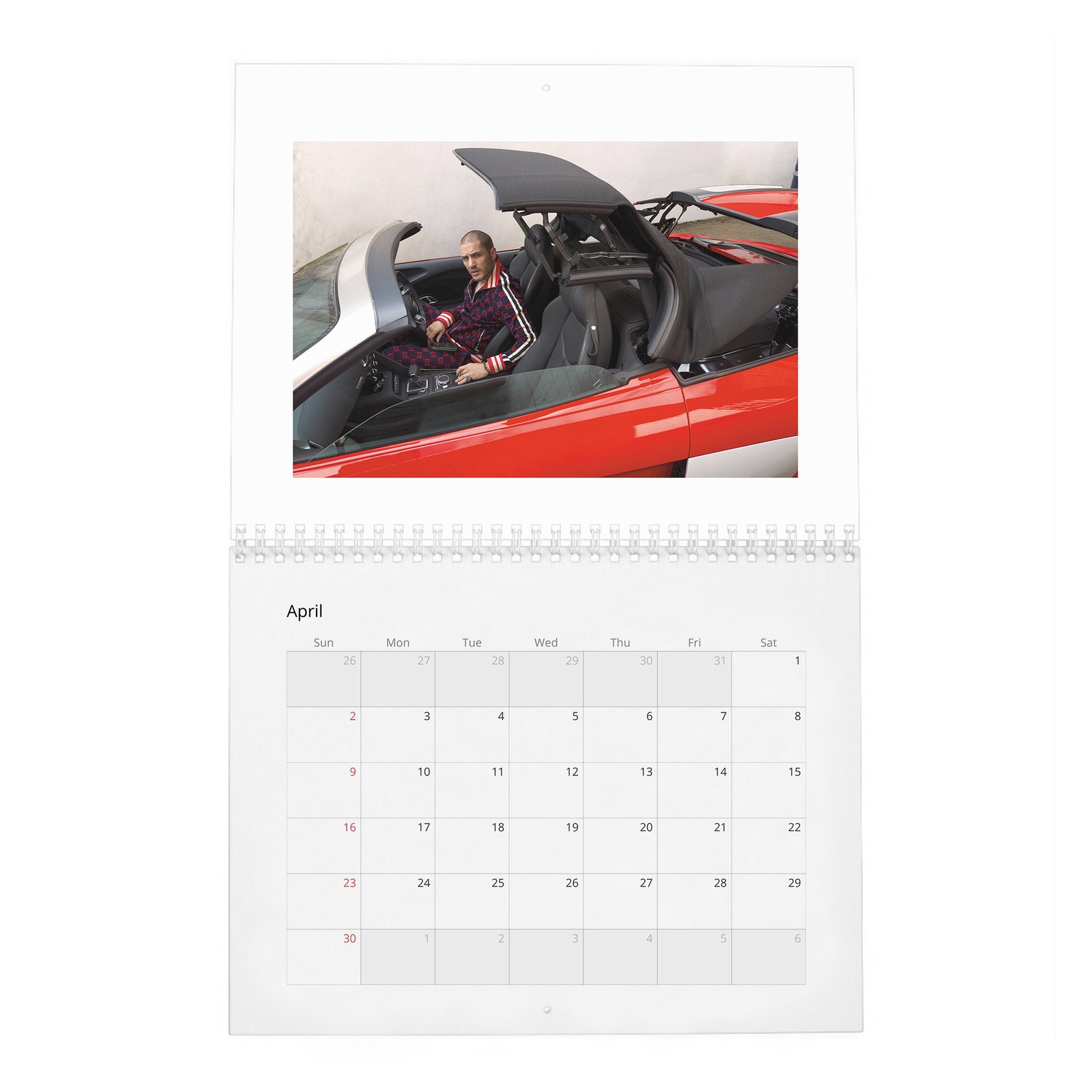04 Tom Hardy - At Home 2027 Wall Calendar