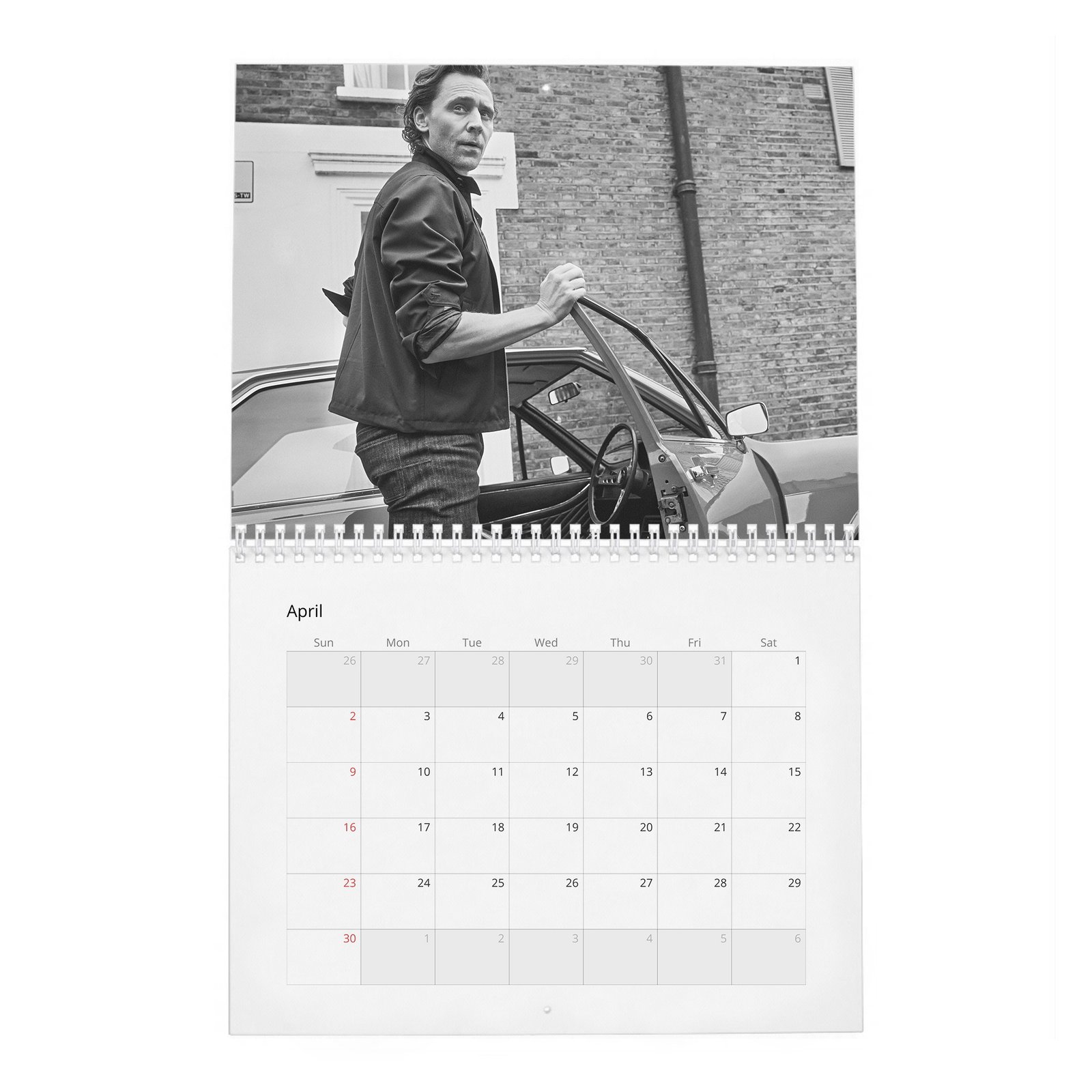 04 Tom Hiddleston - A Day Off 2027 Wall Calendar