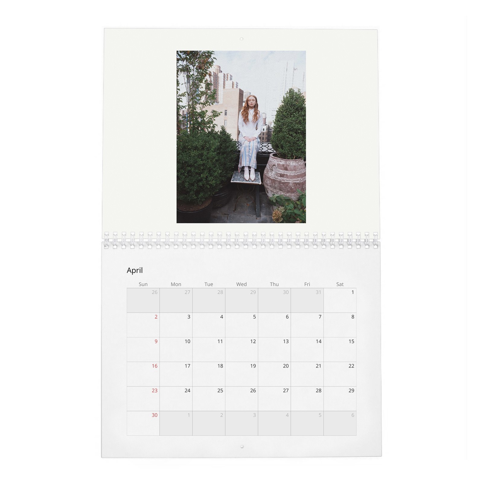 04 Sadie Sink - Flaunt 2027 Wall Calendar