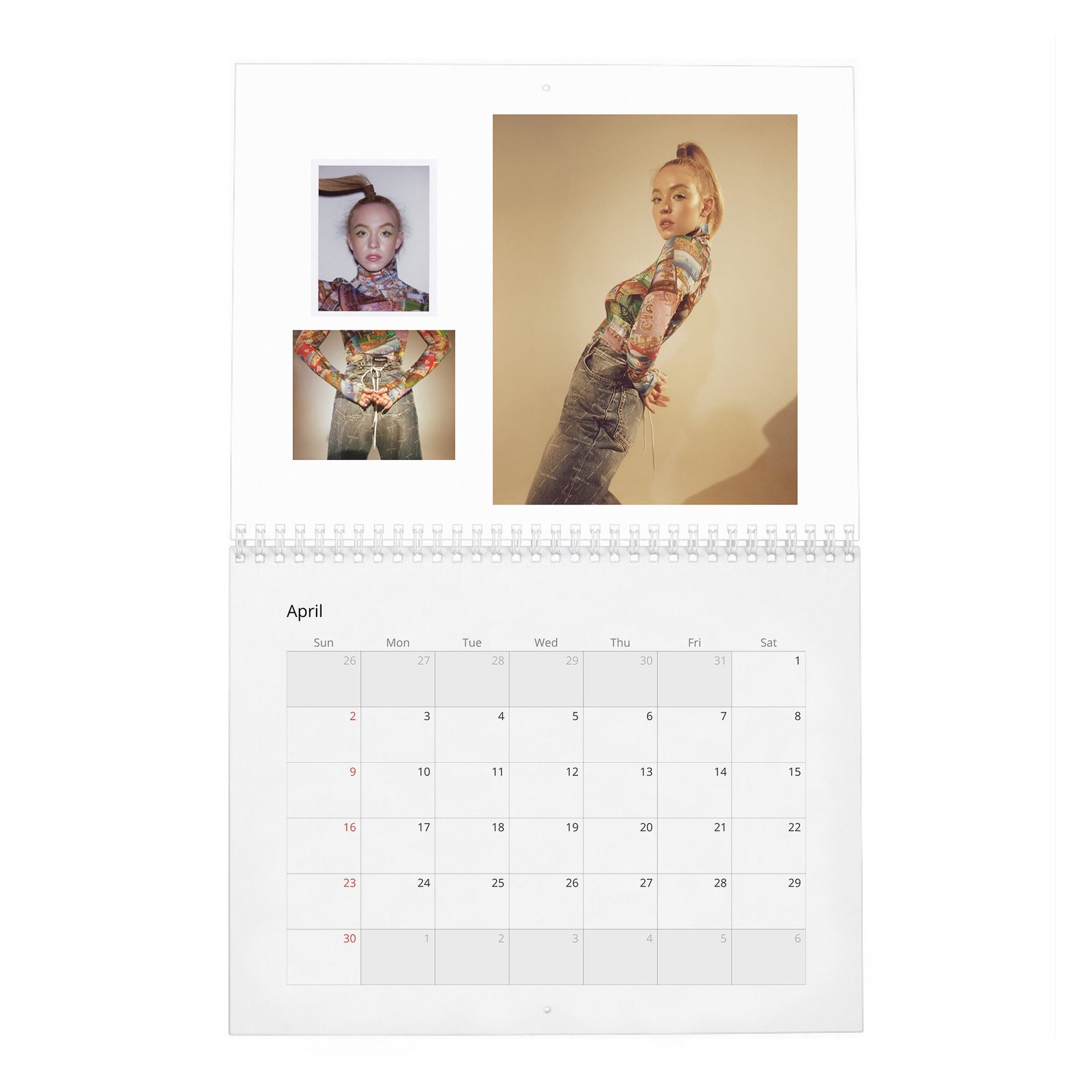 04 Sydney Sweeney - Content 2027 Wall Calendar