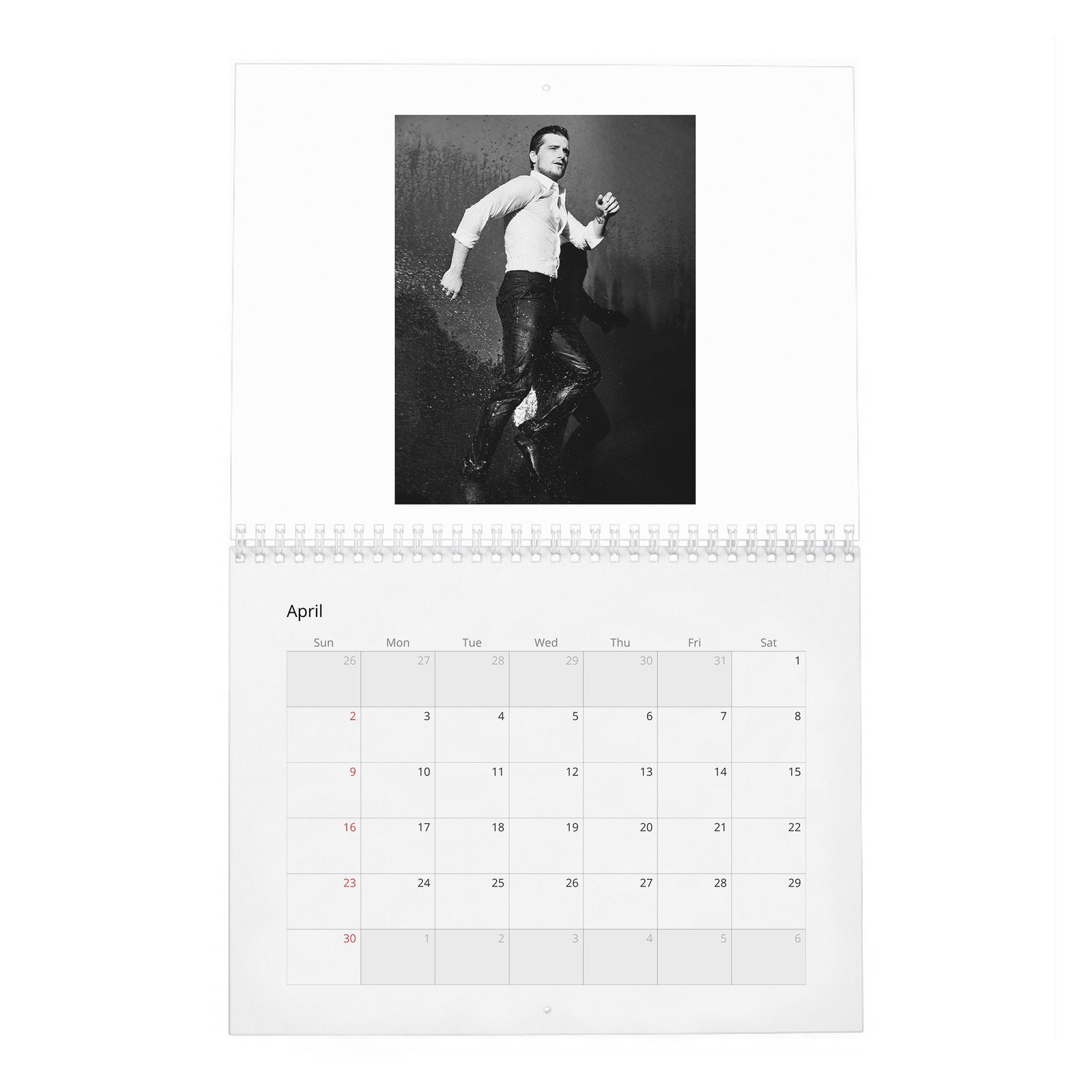04 Josh Hutcherson - Flaunt 2027 Wall Calendar