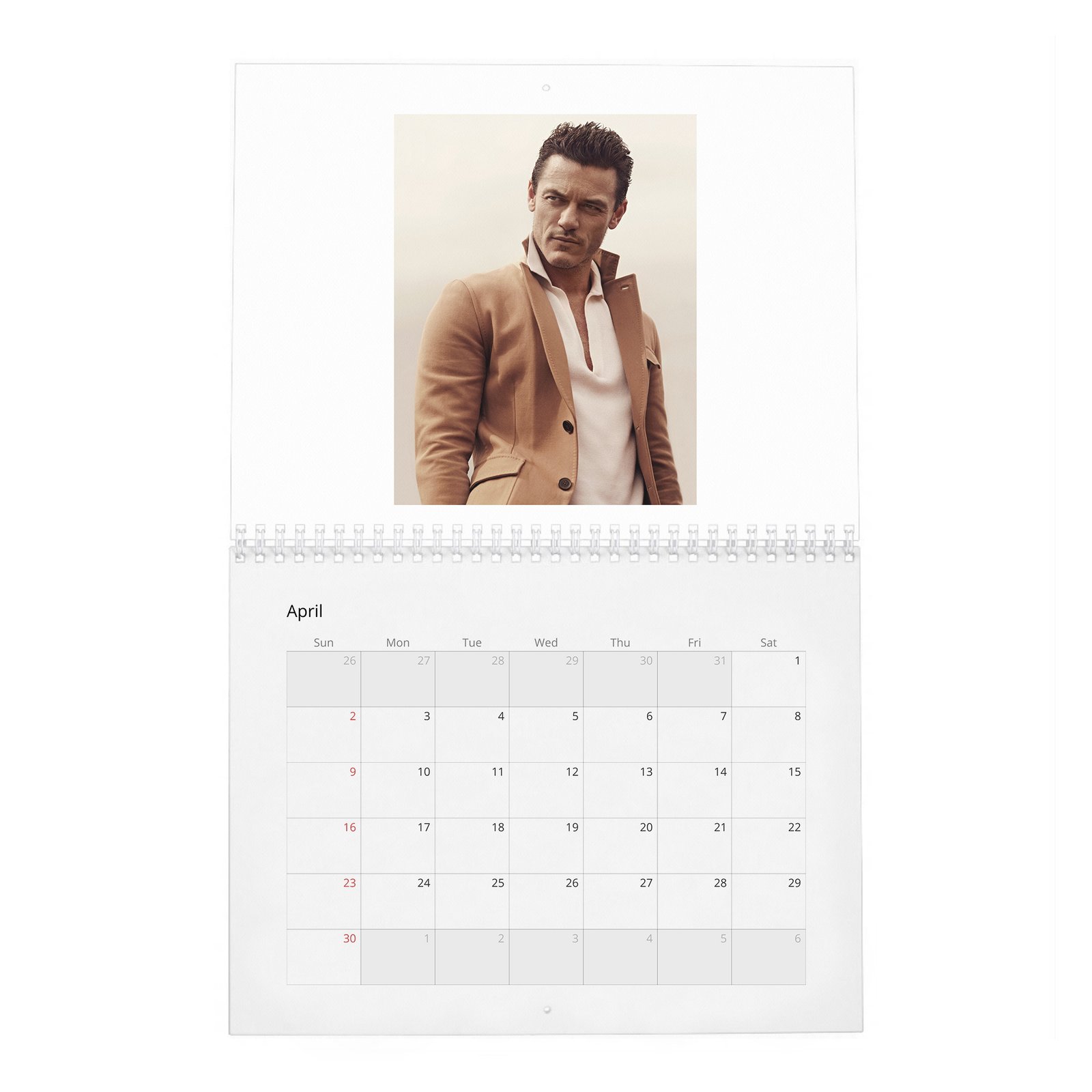 04 Luke Evans - Man Of The World 2027 Wall Calendar