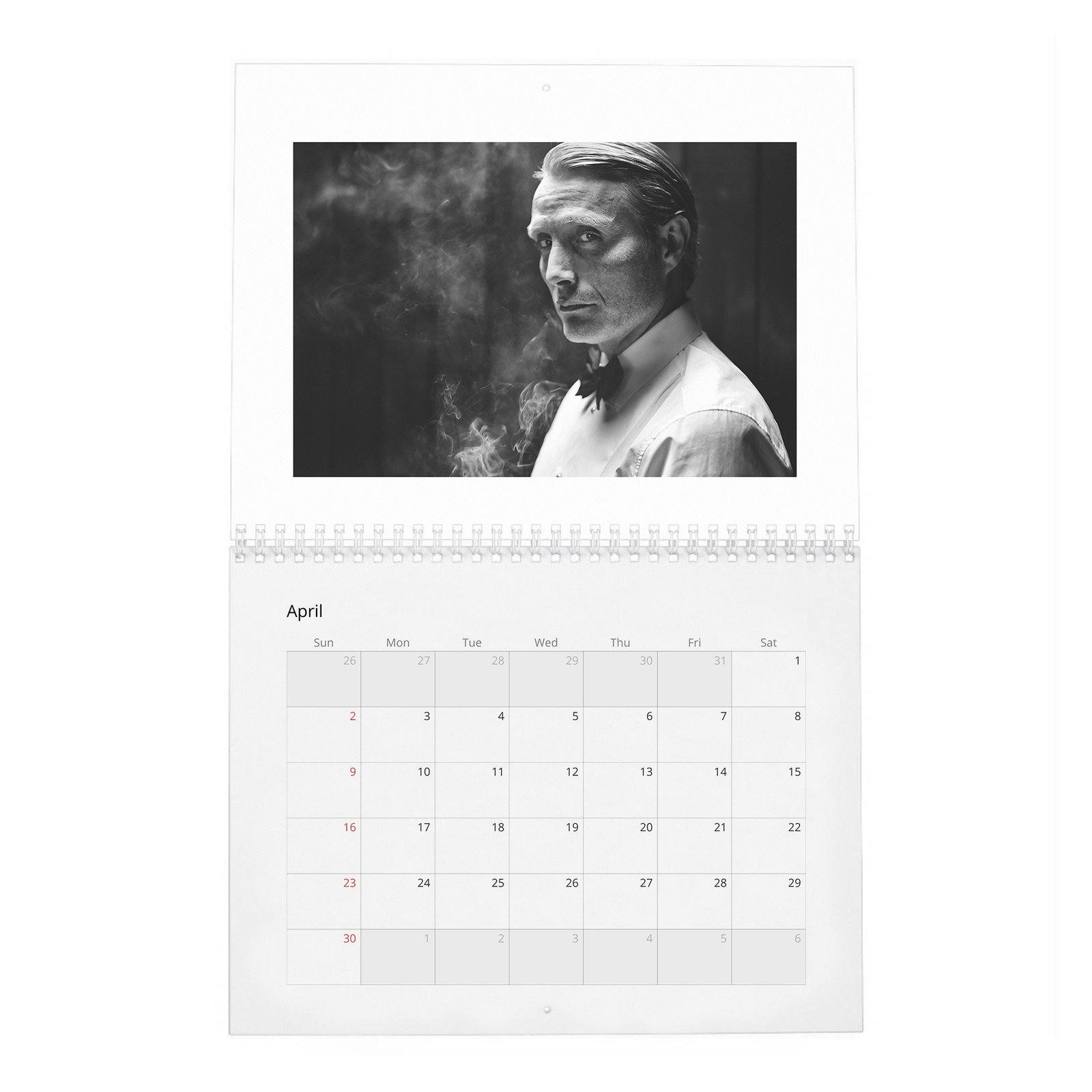 04 Mads Mikkelsen - Poker Face 2027 Wall Calendar