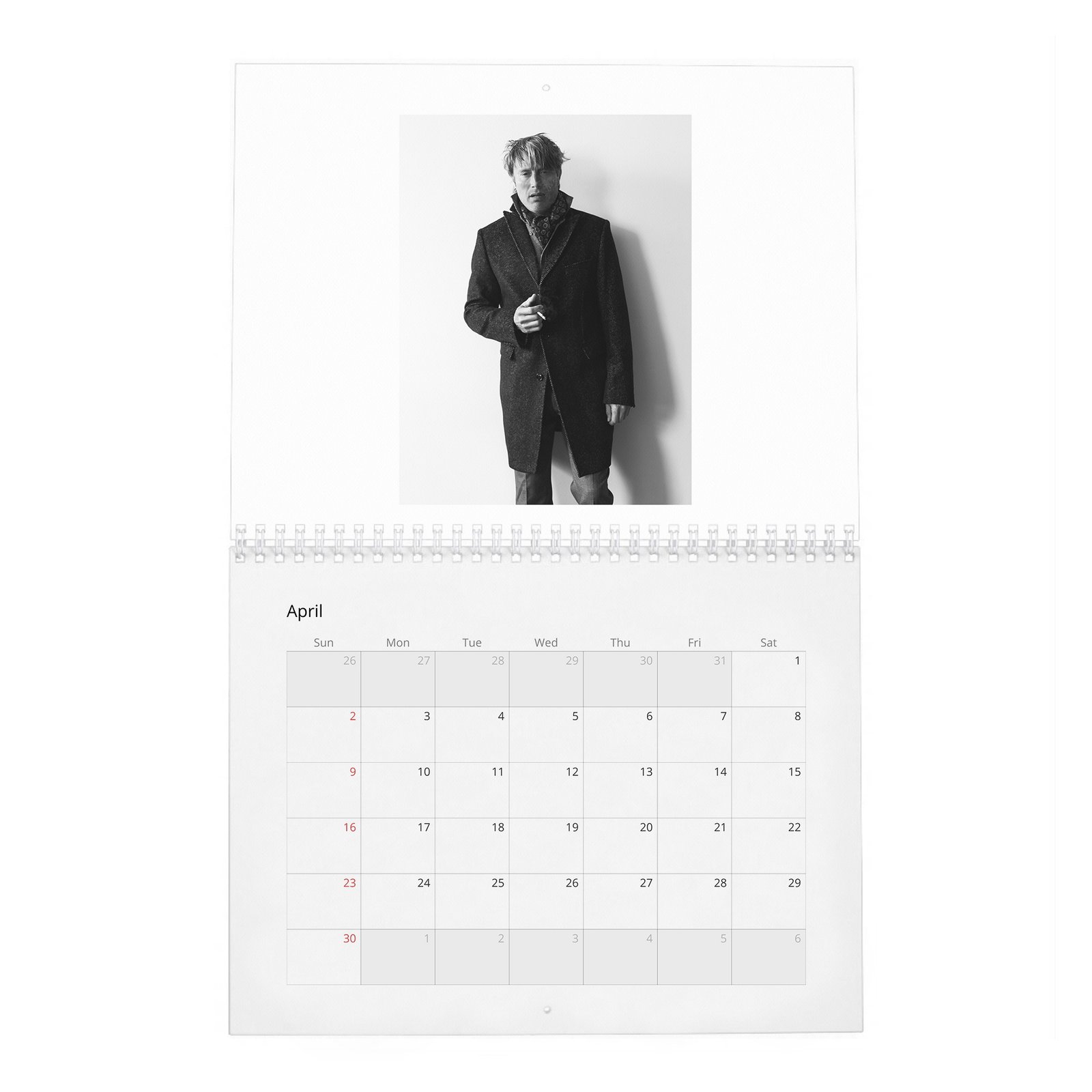 04 Mads Mikkelsen - Zoo 2027 Wall Calendar