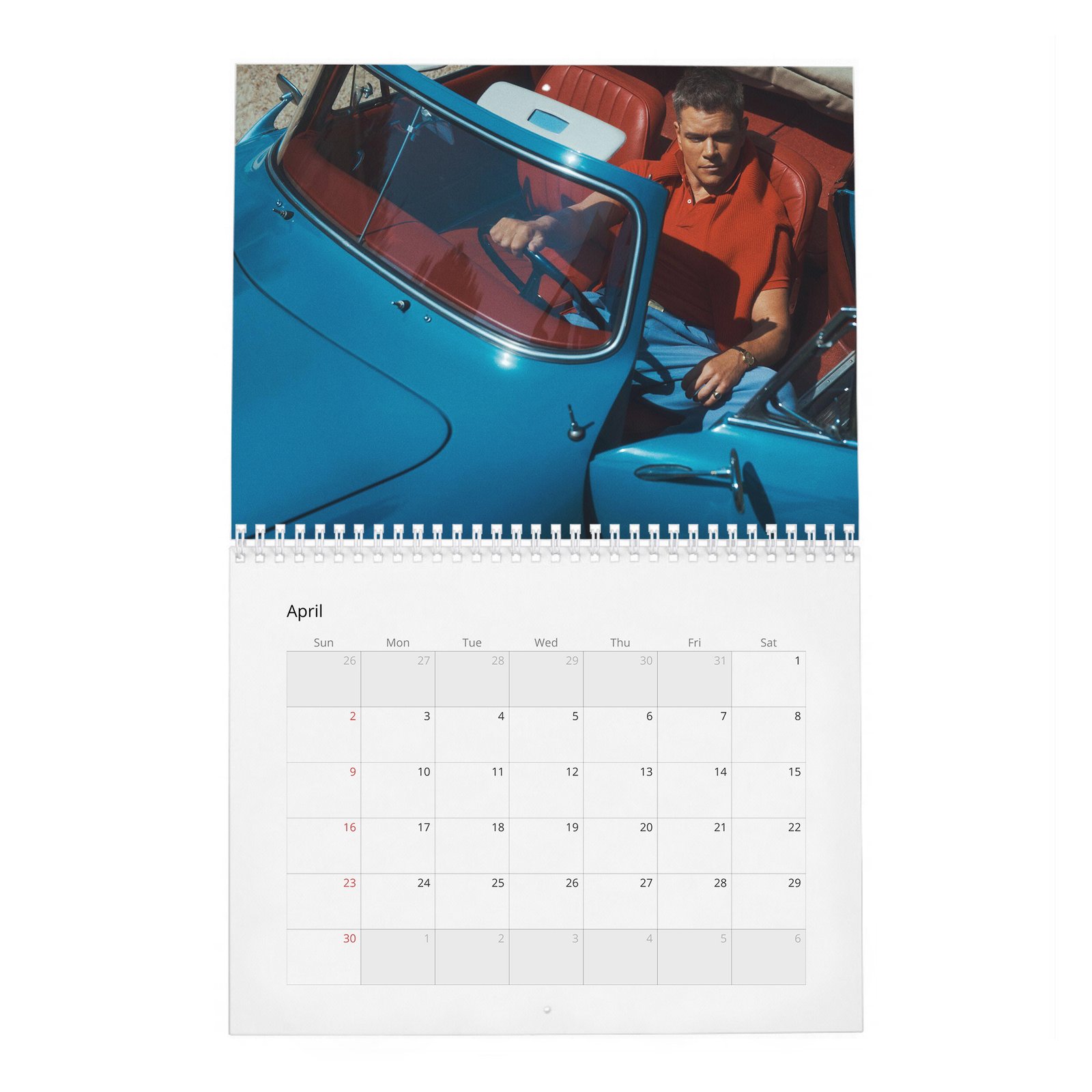 04 Matt Damon - The Evolution Of 2027 Wall Calendar