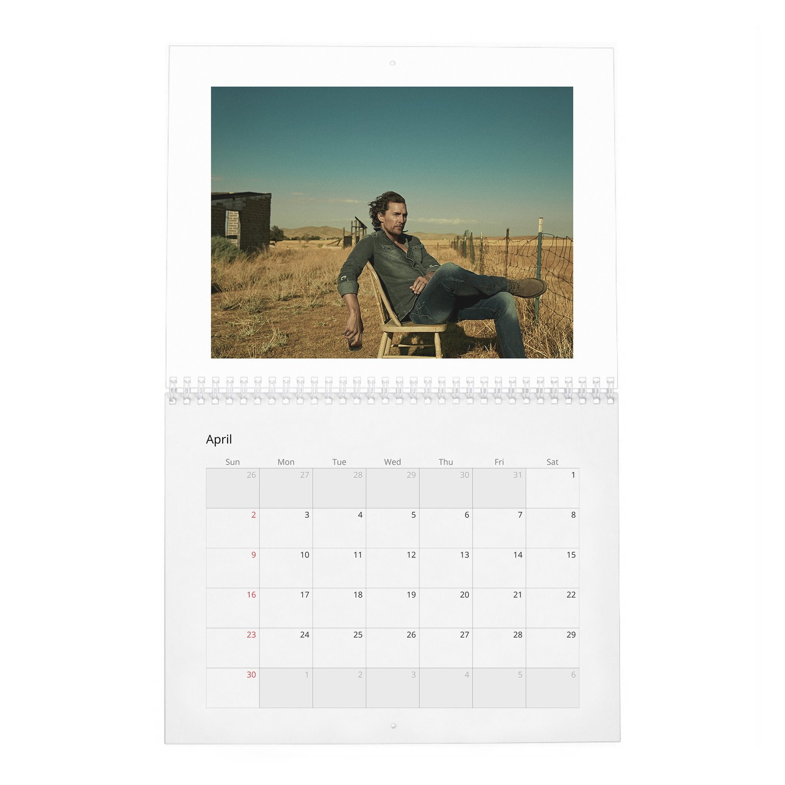 04 Matthew McConaughey - Reinvents Himself 2027 Wall Calendar