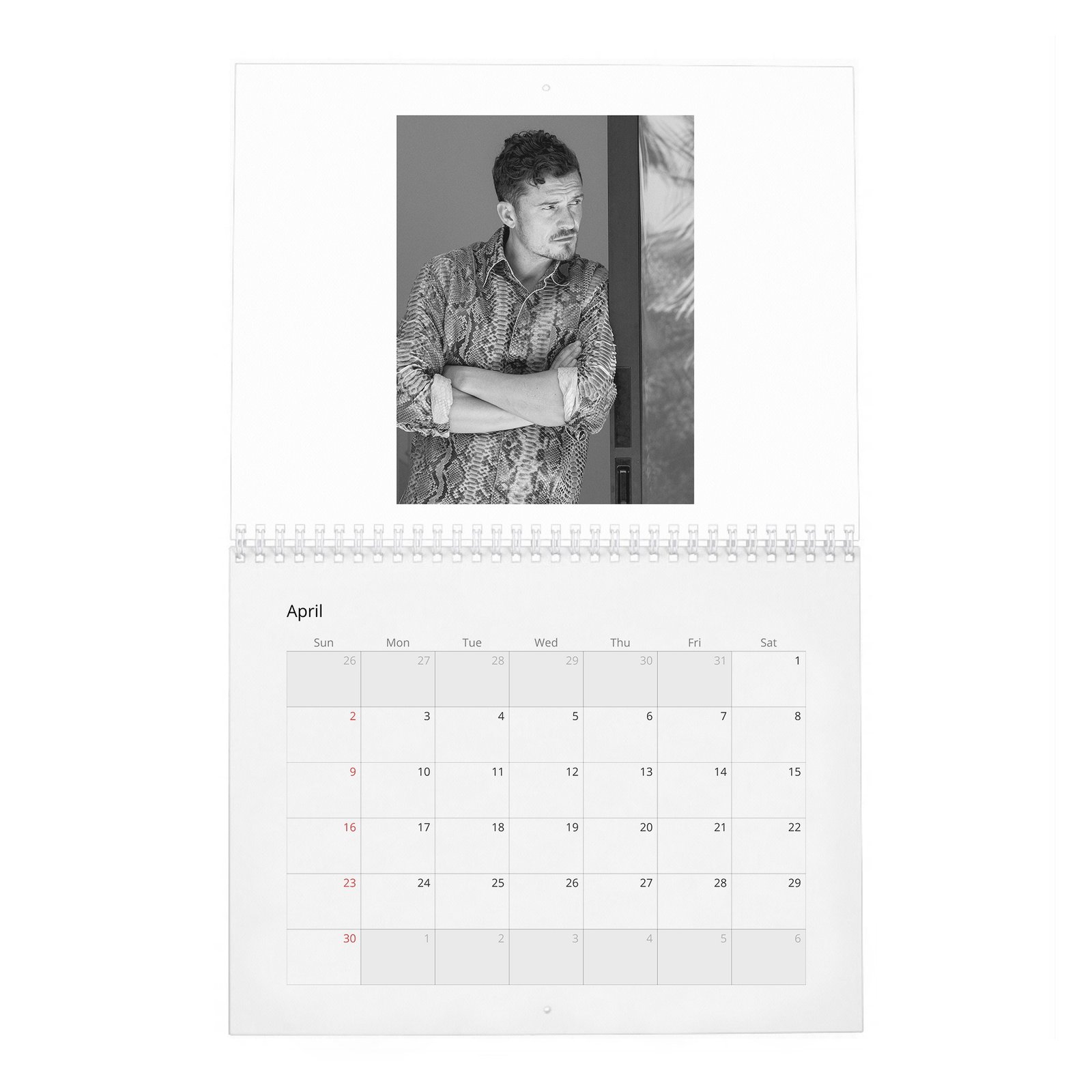 04 Orlando Bloom - Flaunt 2027 Wall Calendar
