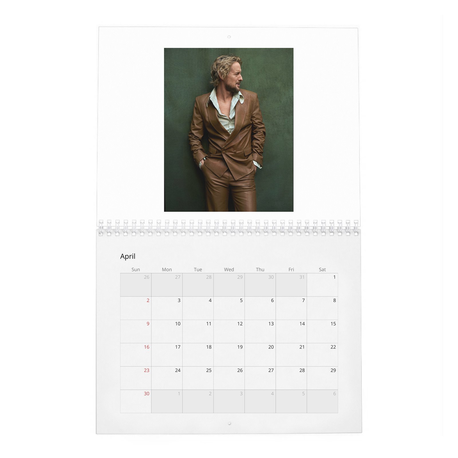 04 Owen Wilson - Doing Great 2027 Wall Calendar