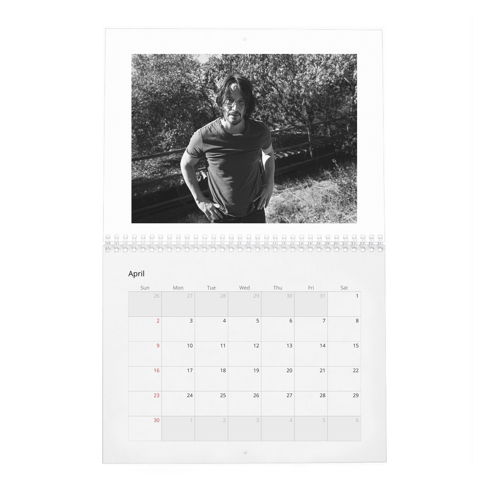 04 Keanu Reeves - Head Up 2027 Wall Calendar