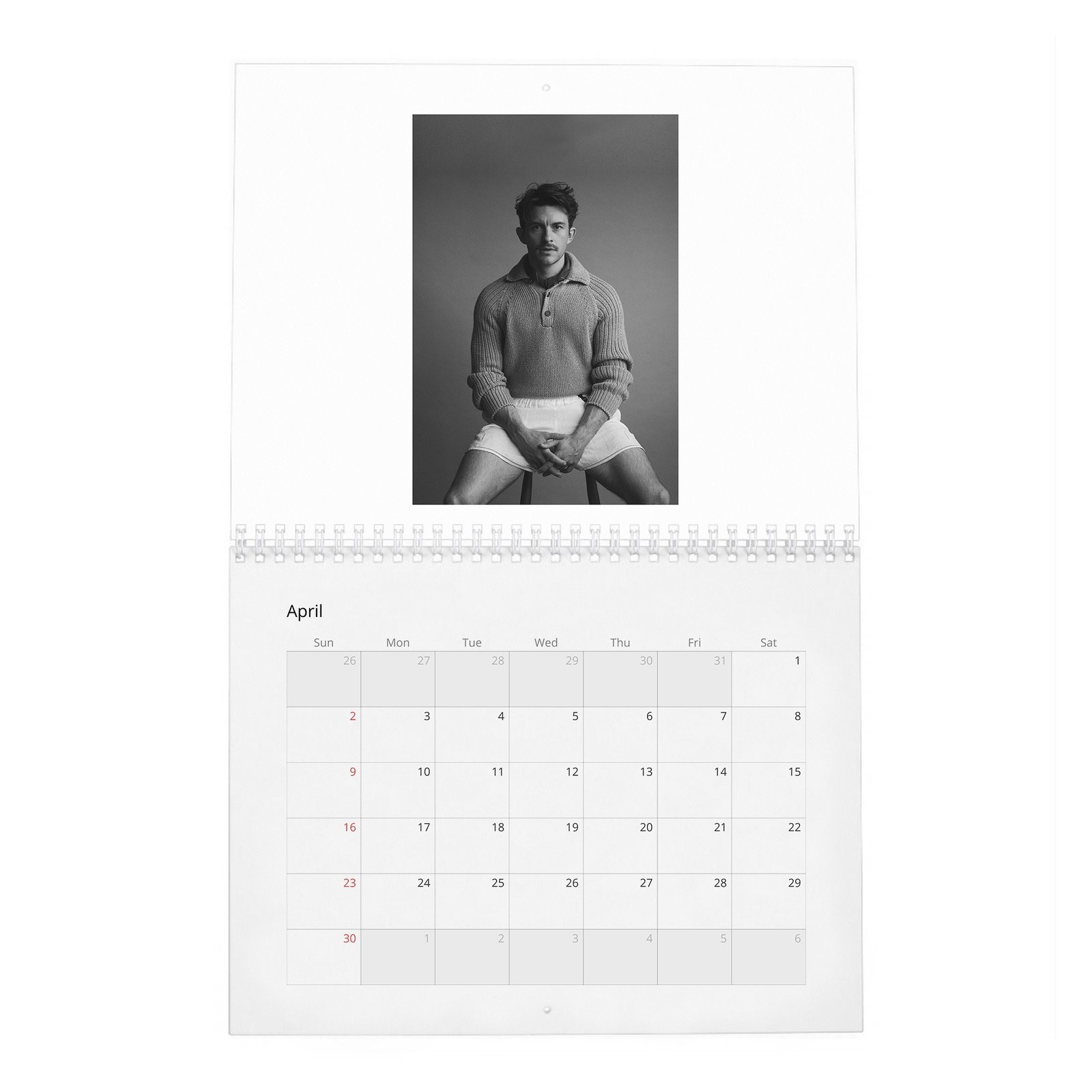 04 Jonathan Bailey - Takes Off 2027 Wall Calendar