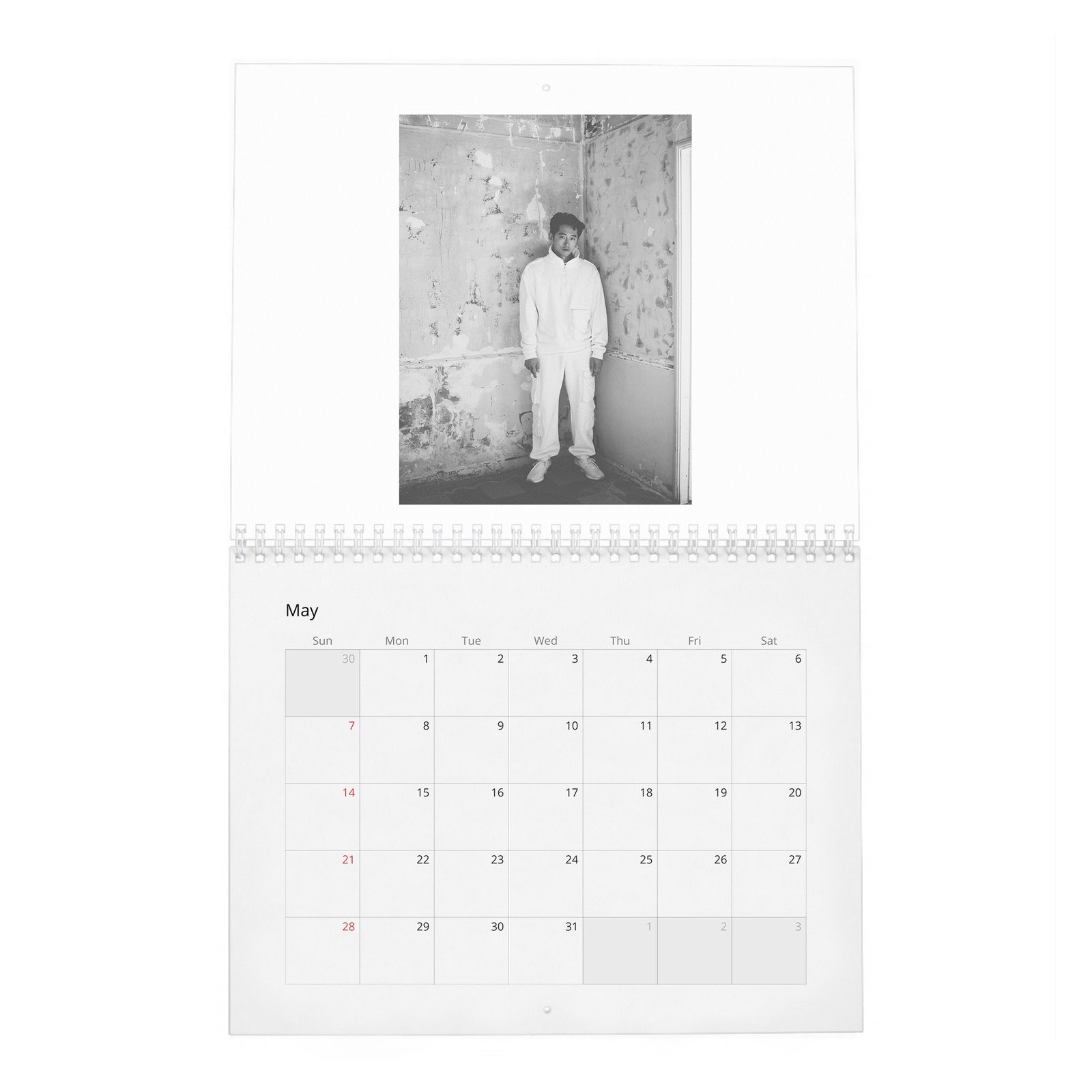 05 Steven Yeun - Flaunt 2027 Wall Calendar