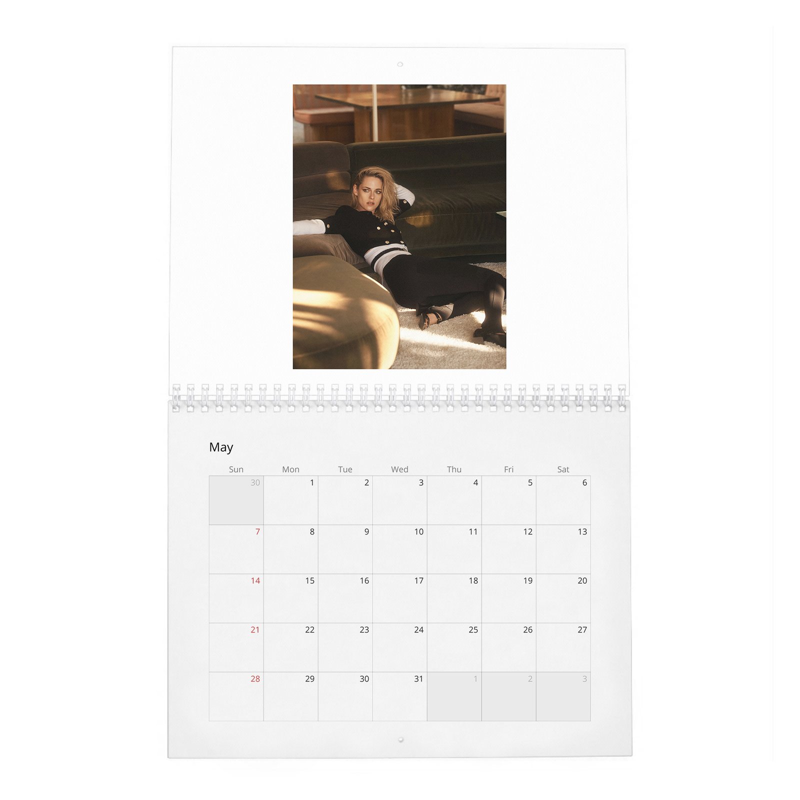 Kristen Stewart - On Playing Princess Diana 2027 Wall Calendar