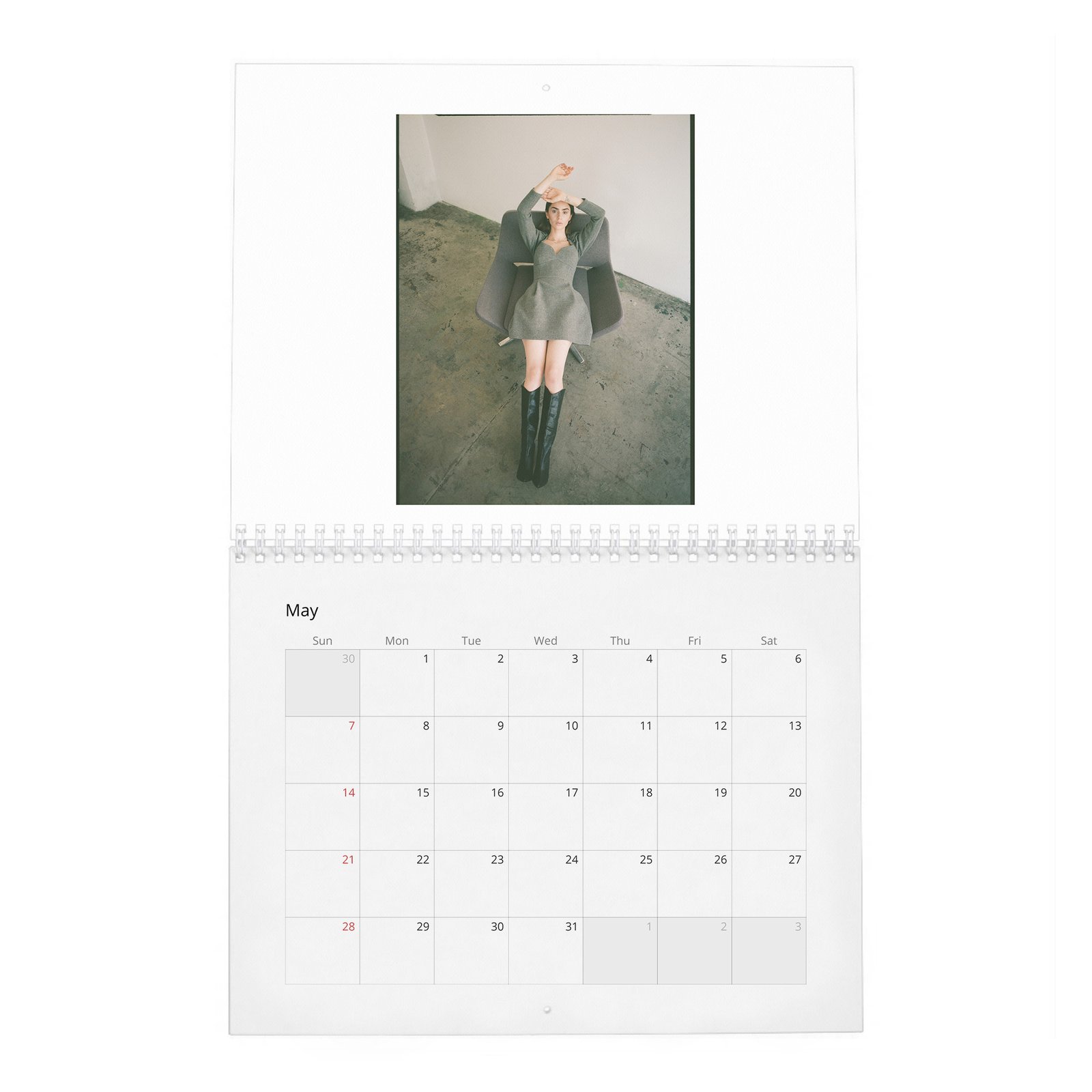 05 Lily Collins - Laterals 2027 Wall Calendar