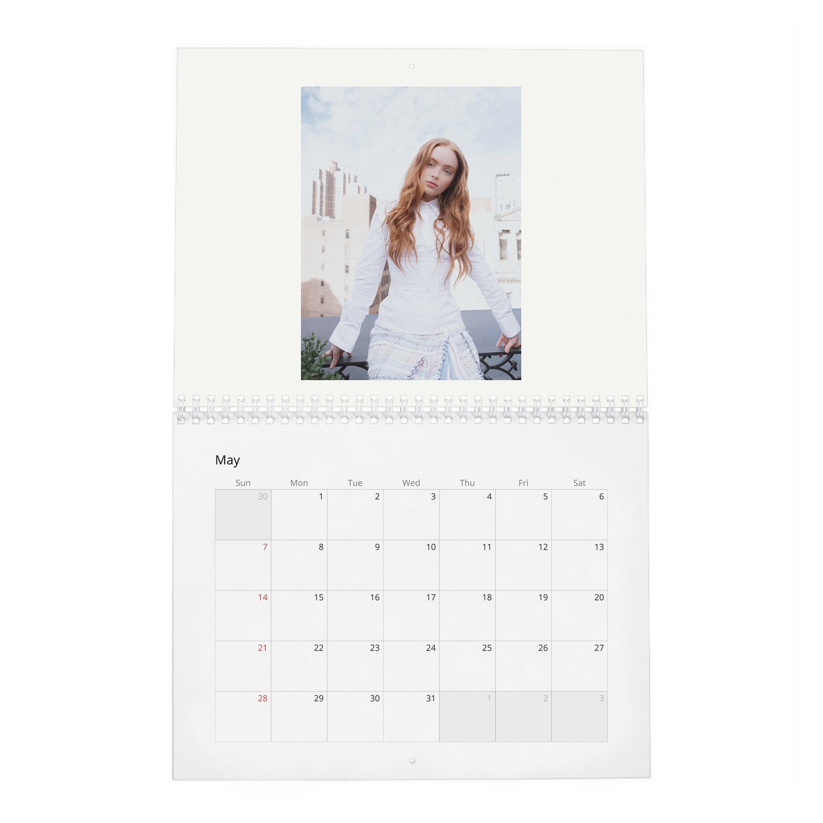 05 Sadie Sink - Flaunt 2027 Wall Calendar