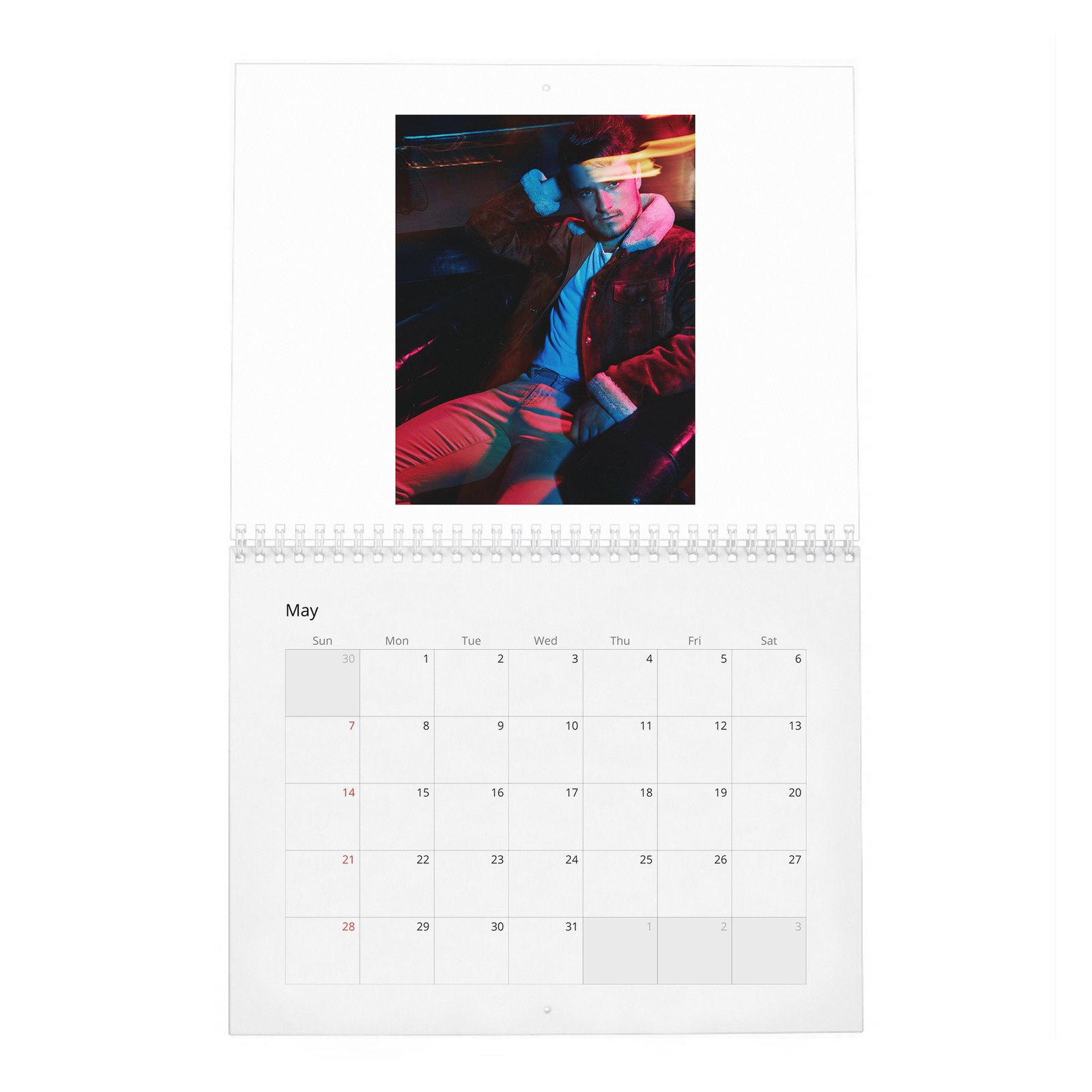 05 Josh Hutcherson - Flaunt 2027 Wall Calendar