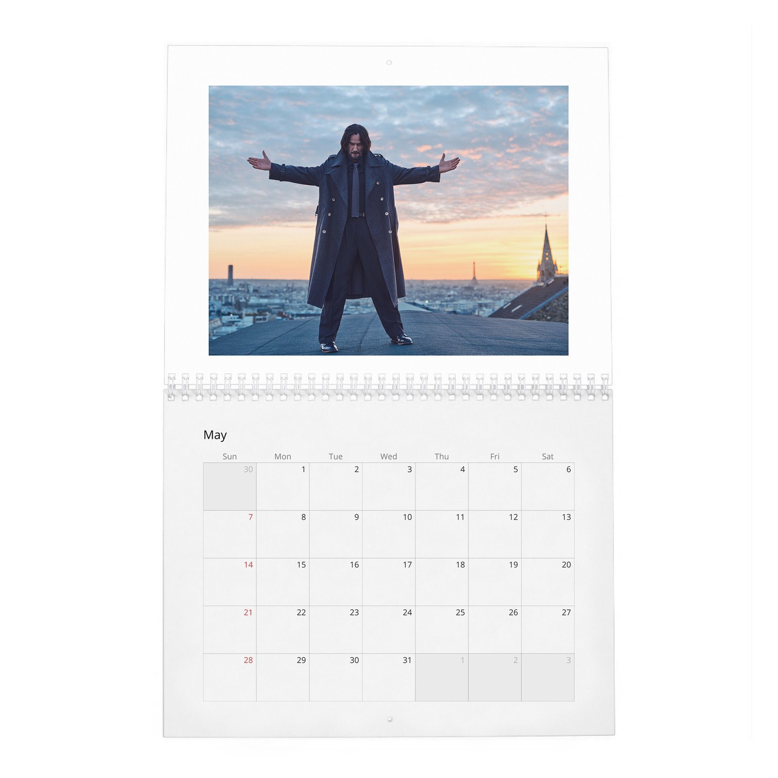 Keanu Reeves - Head Up 2027 Wall Calendar