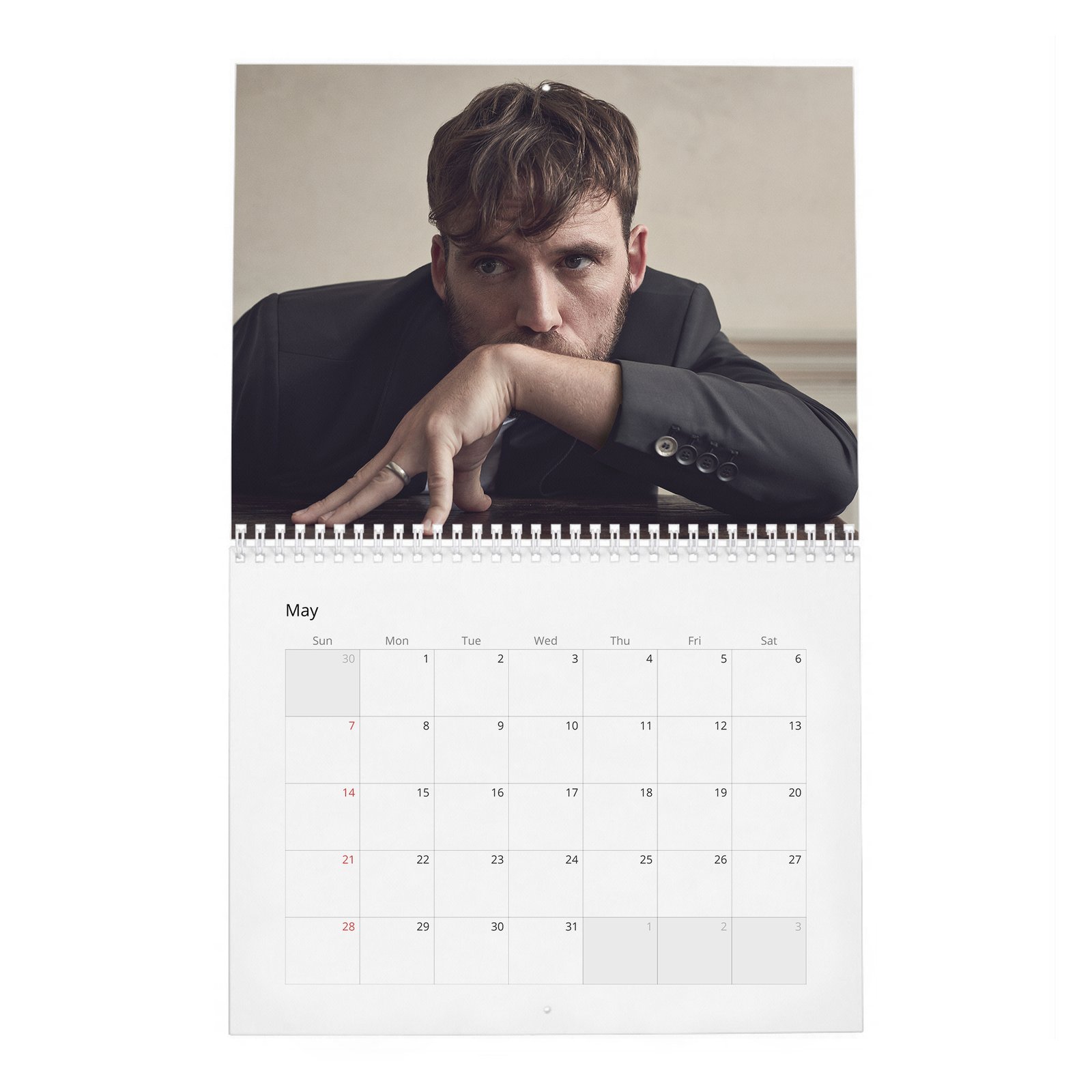 Sam Claflin - Up Close 2027 Wall Calendar