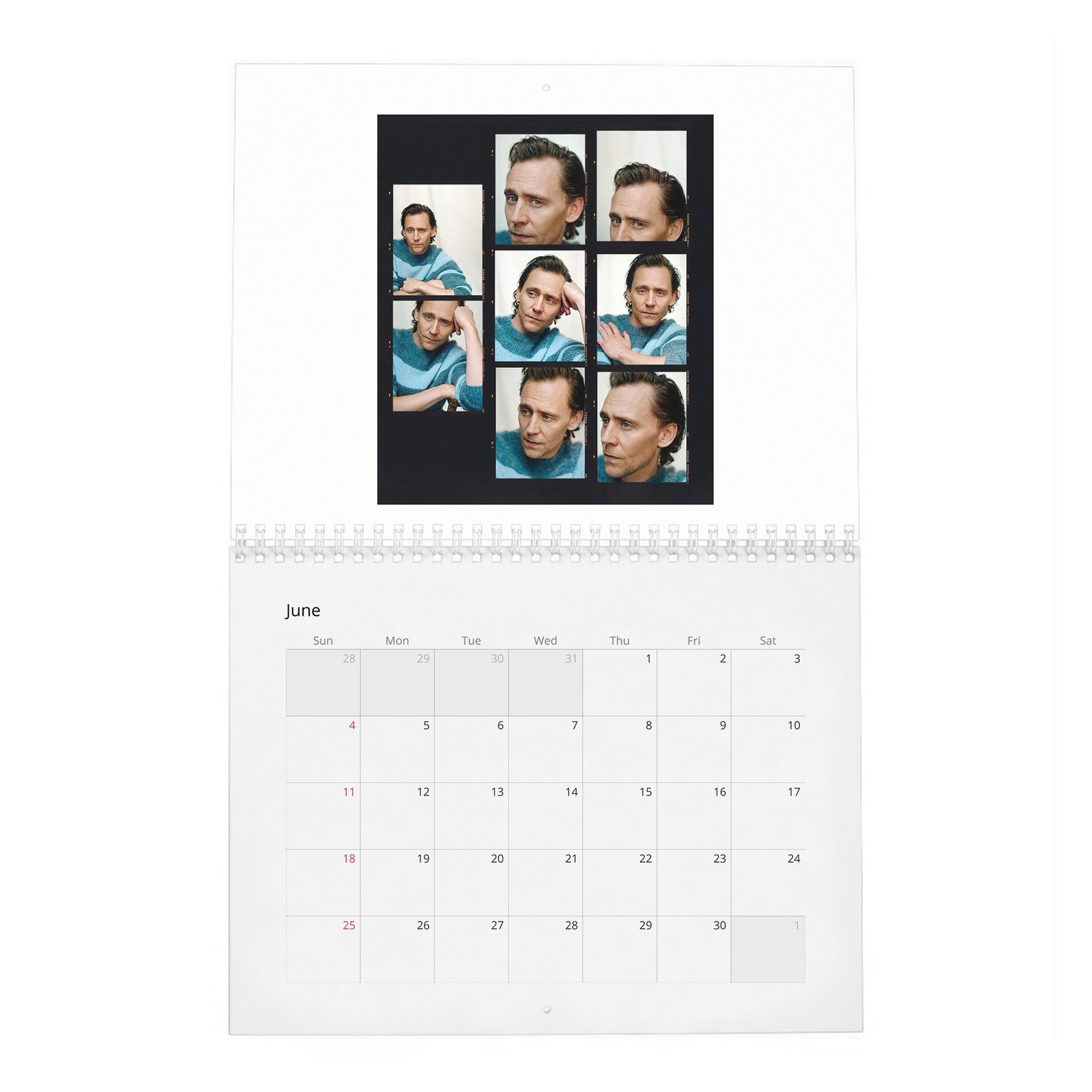 06 Tom Hiddleston - A Day Off 2027 Wall Calendar