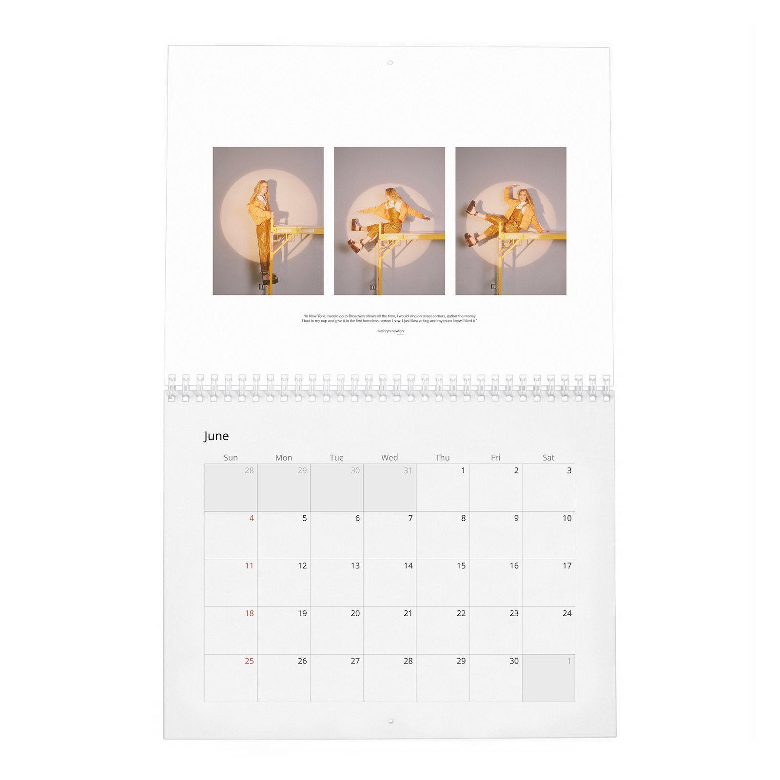 06 Kathryn Newton - Think Young, Play Hard 2027 Wall Calendar