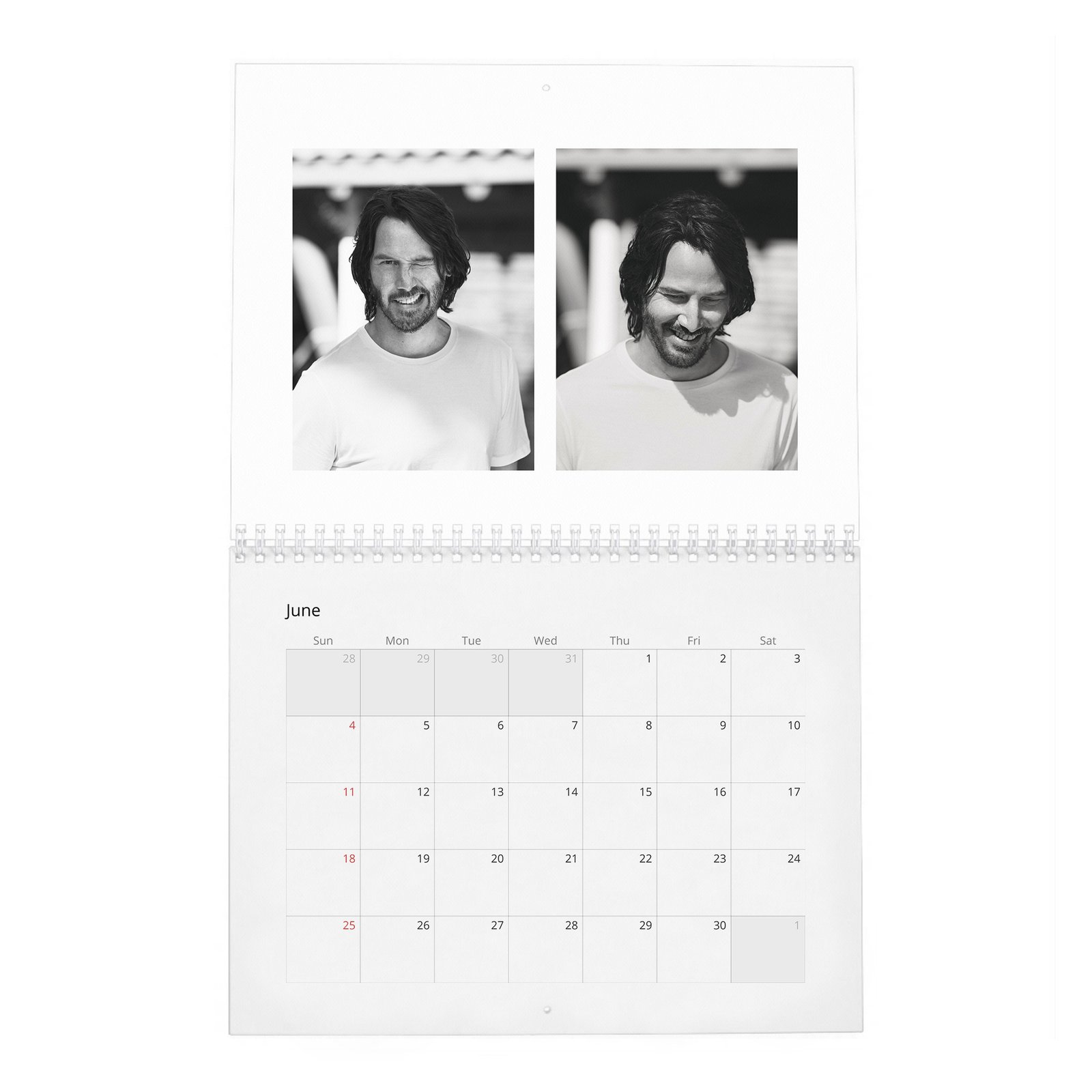 06 Keanu Reeves - Head Up 2027 Wall Calendar
