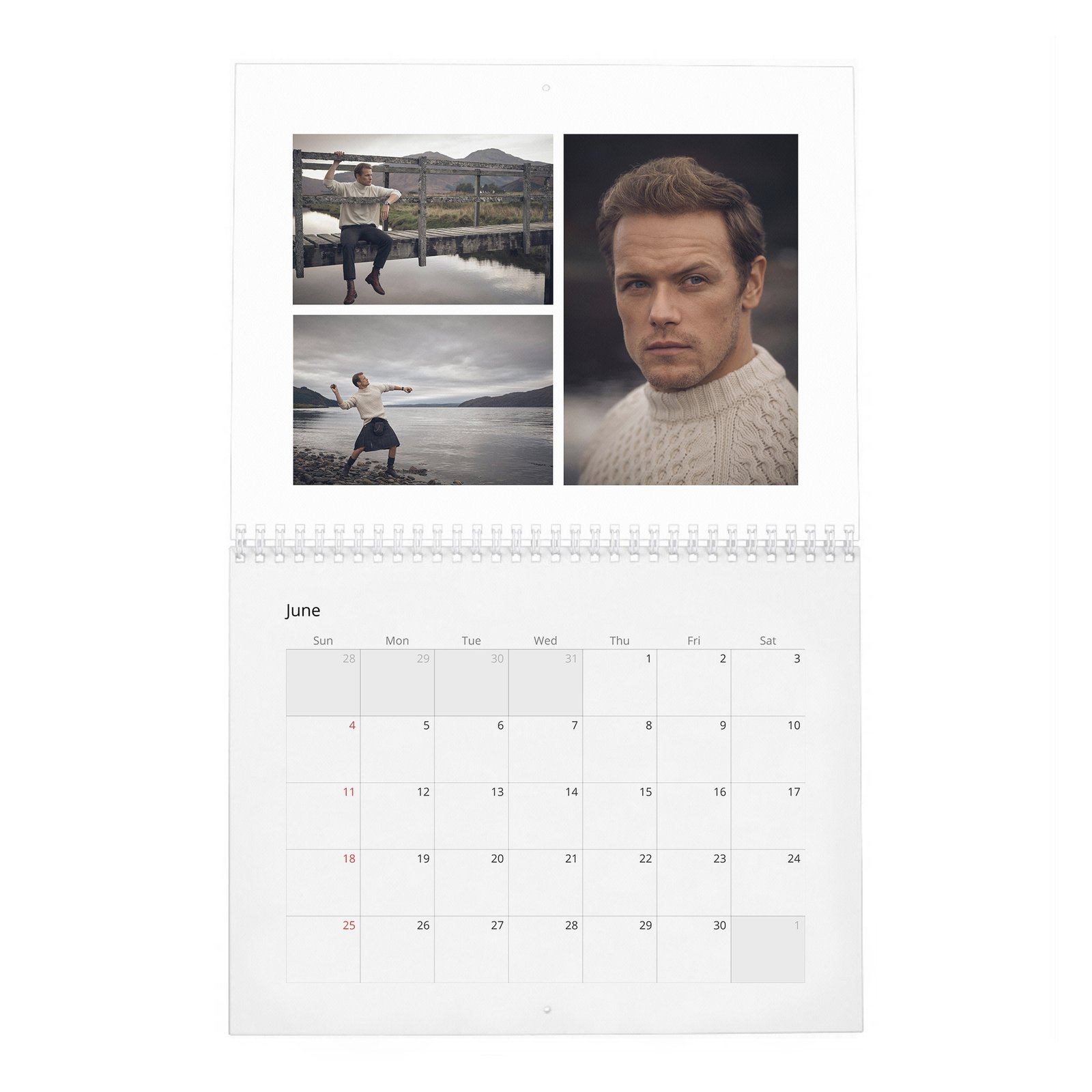 06 Sam Heughan - Monarch Of The Glen 2027 Wall Calendar