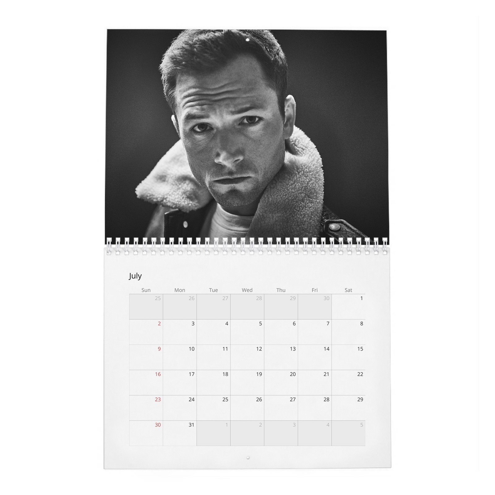 07 Taron Egerton - Flaunt 2027 Wall Calendar