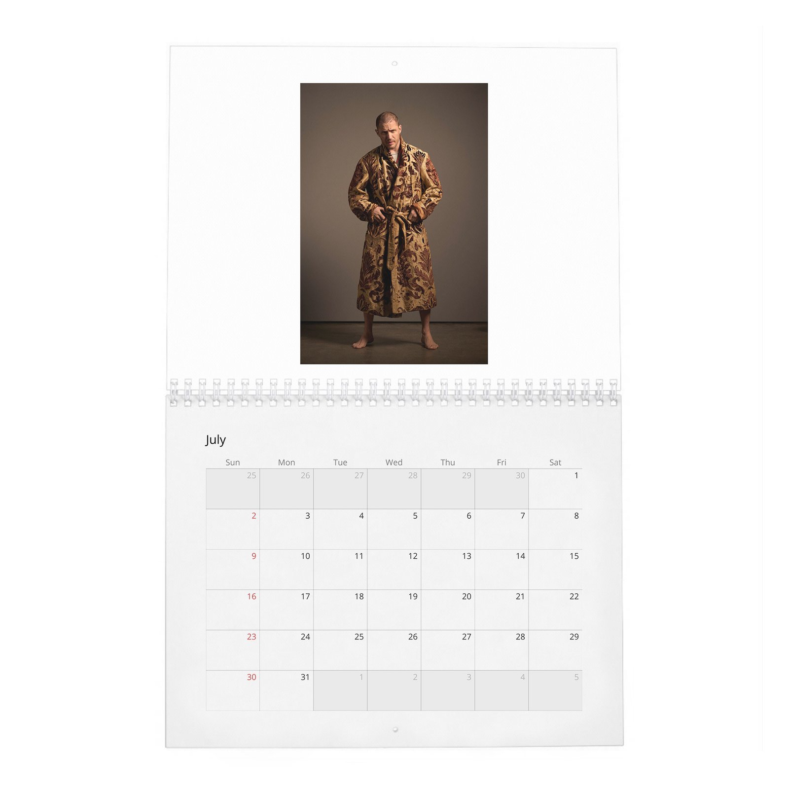 07 Tom Hardy - At Home 2027 Wall Calendar