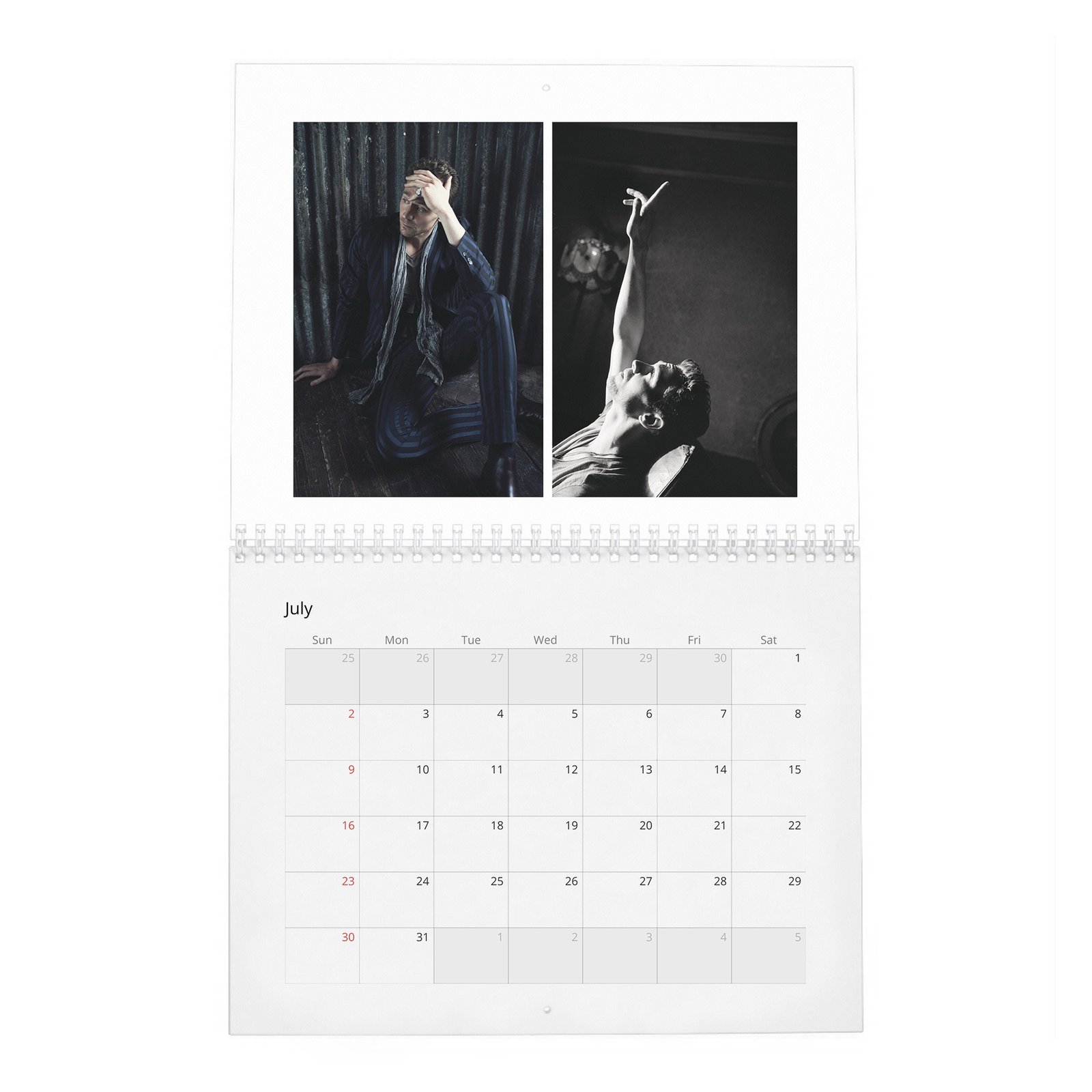 07 Tom Hiddleston - Flaunt 2027 Wall Calendar