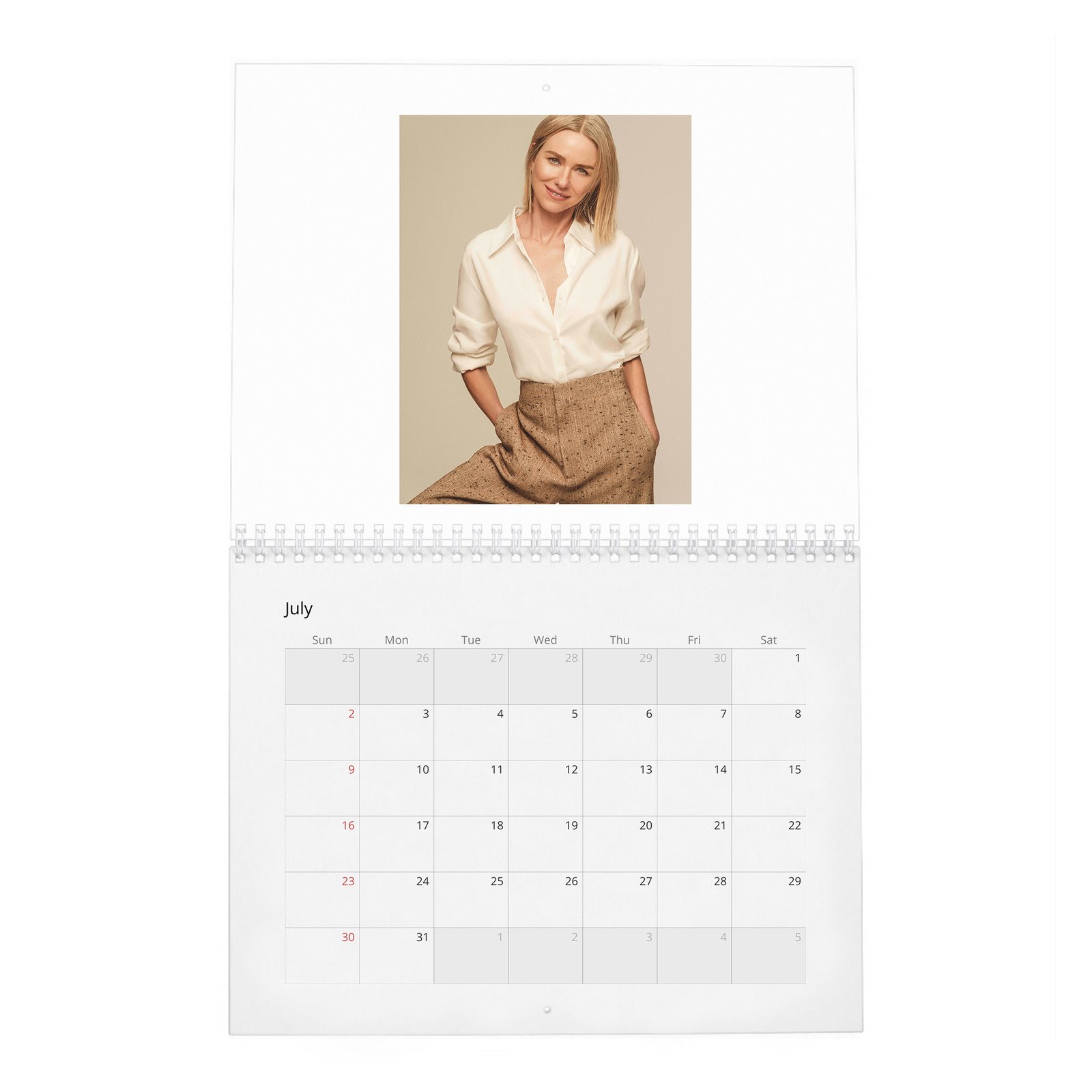 07 Naomi Watts - Breaking Taboos 2027 Wall Calendar