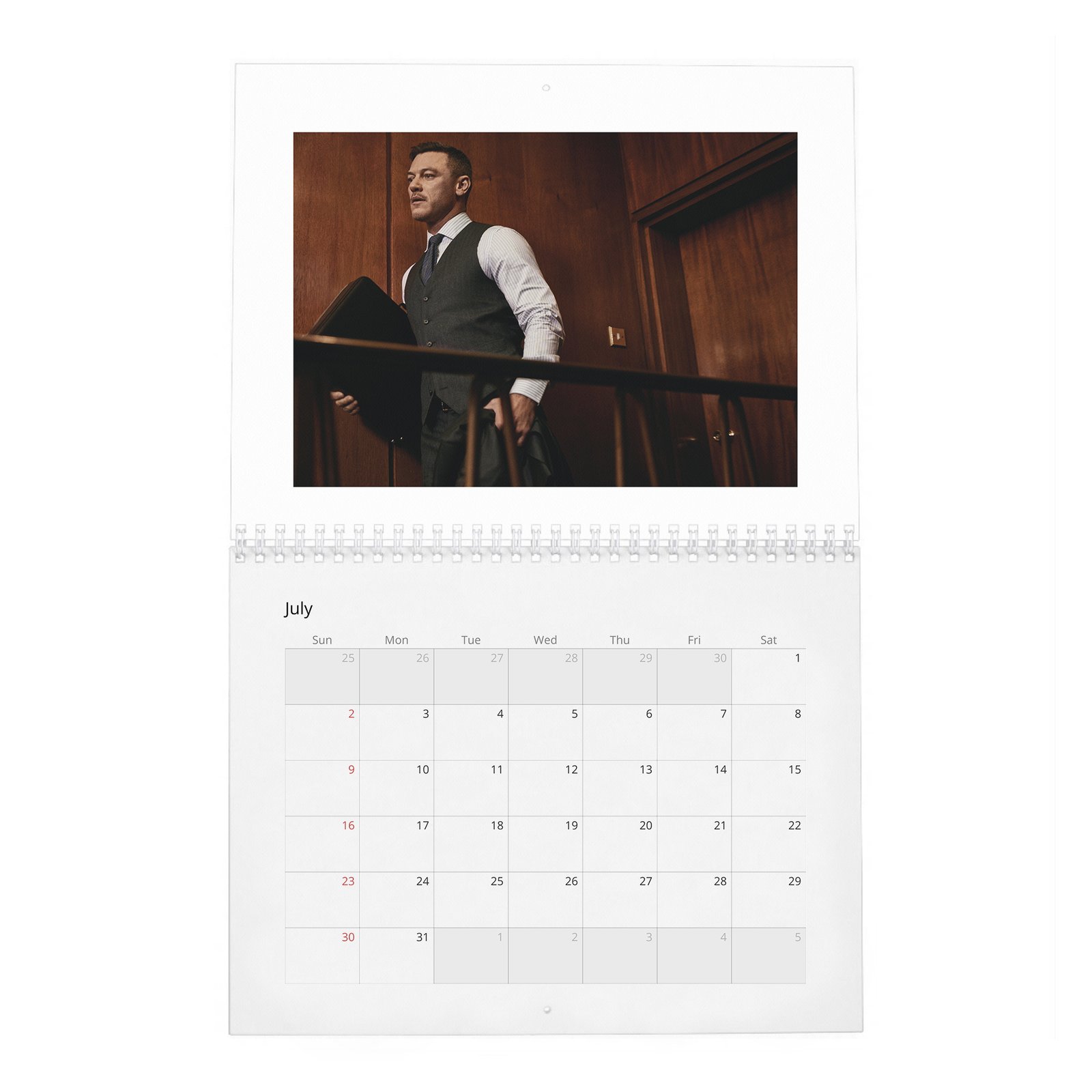 07 Luke Evans - Passion For Good Suits 2027 Wall Calendar