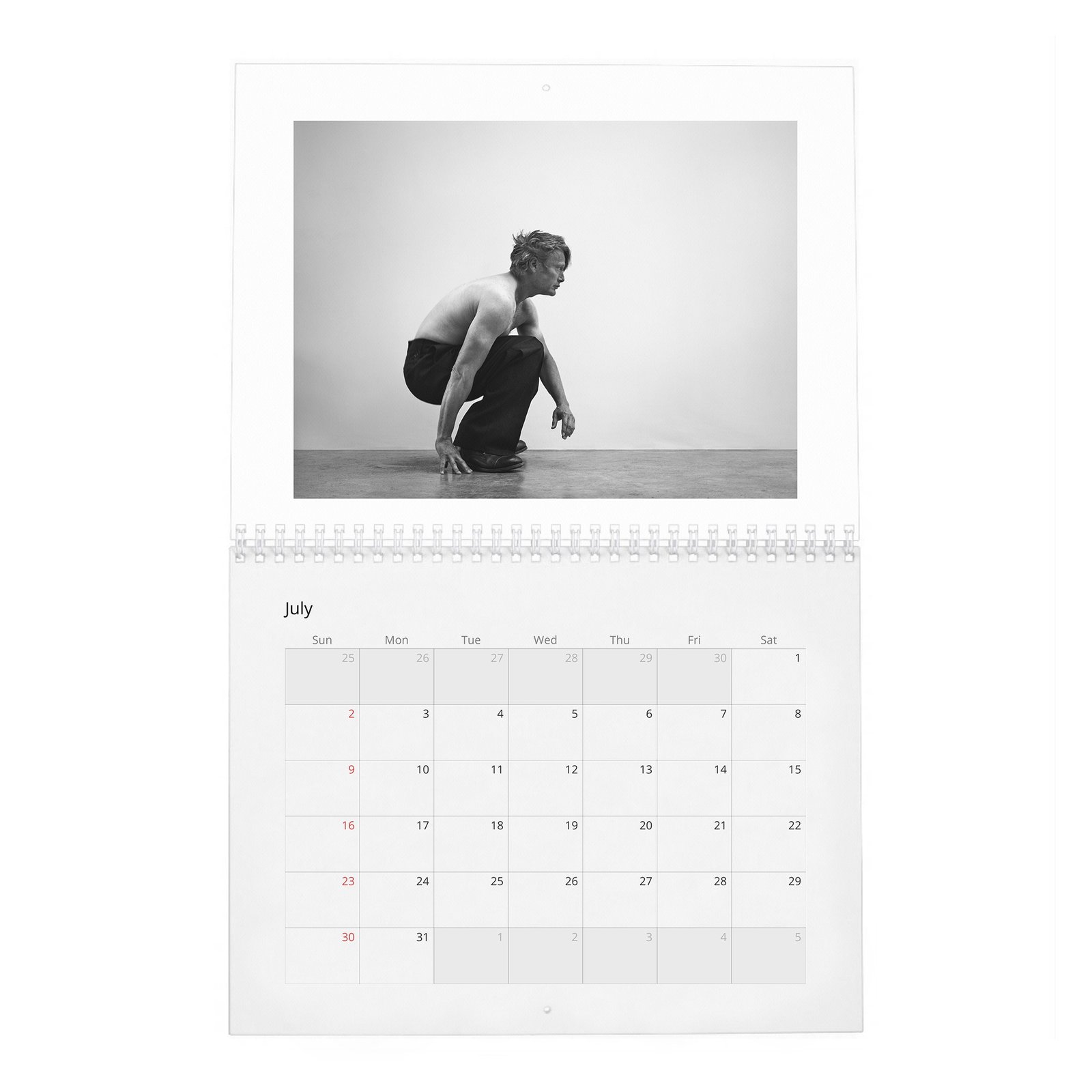 07 Mads Mikkelsen - Zoo 2027 Wall Calendar