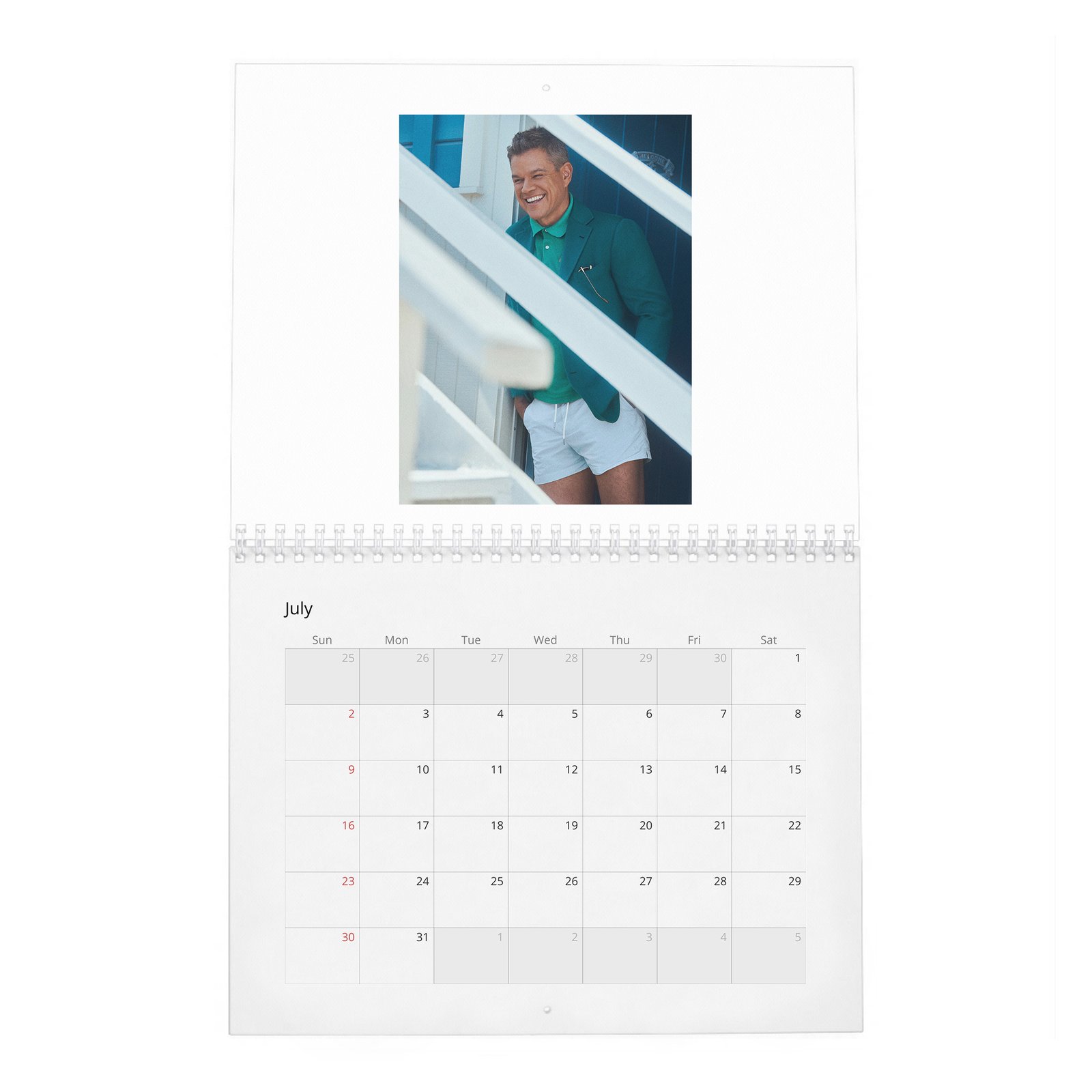 07 Matt Damon - The Evolution Of 2027 Wall Calendar