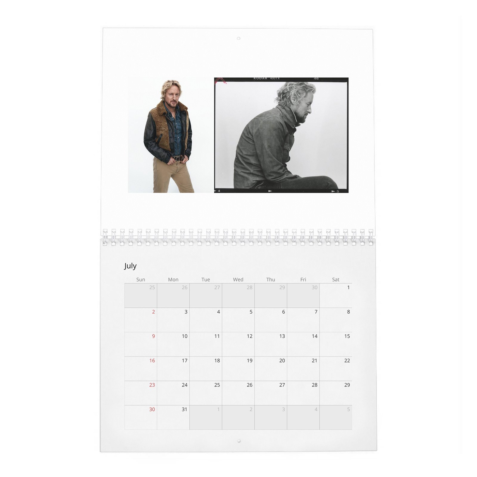 07 Owen Wilson - Doing Great 2027 Wall Calendar