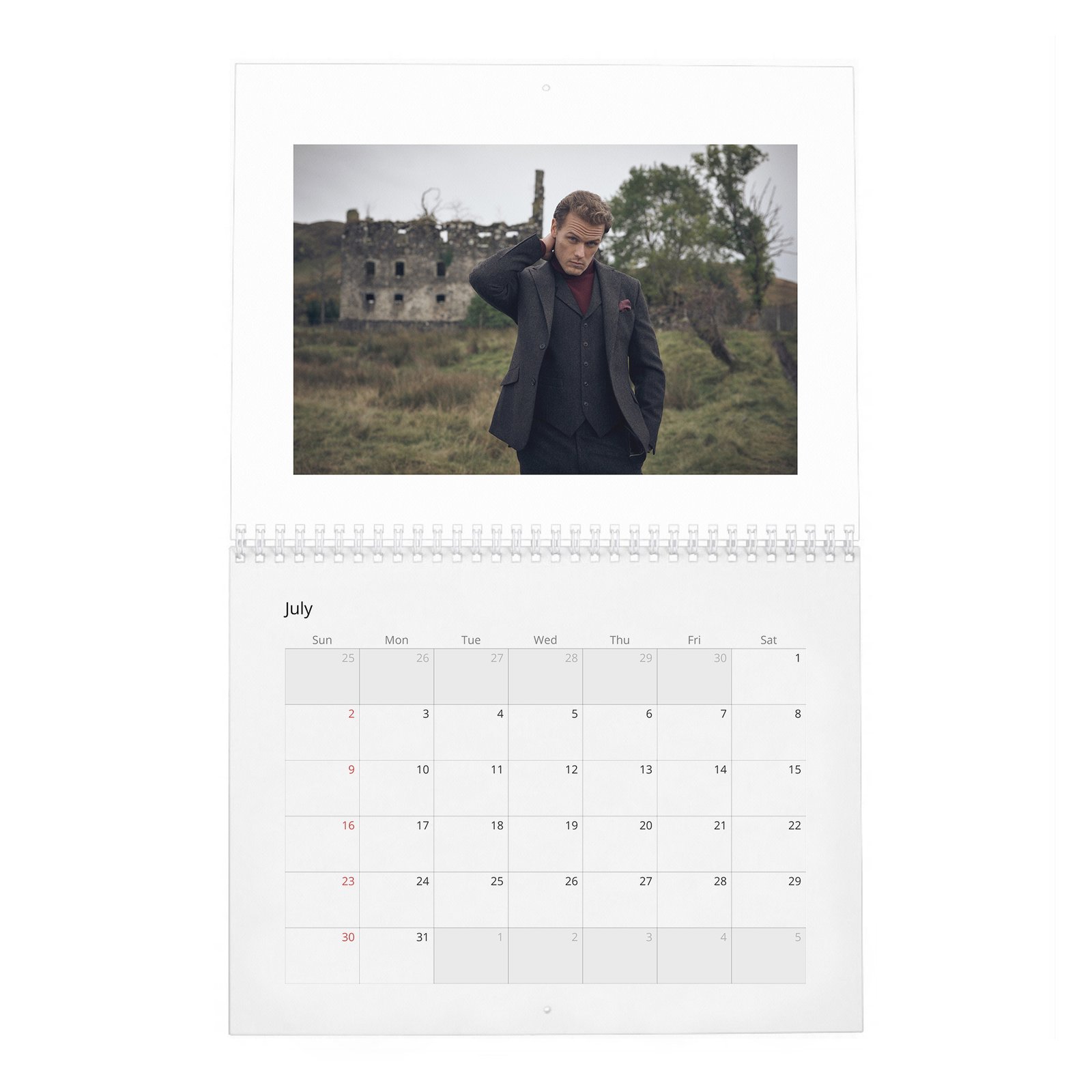 07 Sam Heughan - Monarch Of The Glen 2027 Wall Calendar