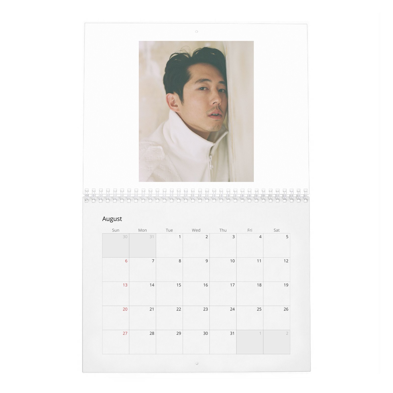 08 Steven Yeun - Flaunt 2027 Wall Calendar