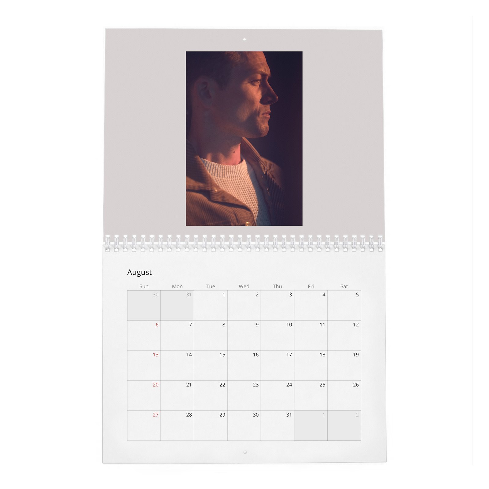 08 Taron Egerton - Flaunt 2027 Wall Calendar