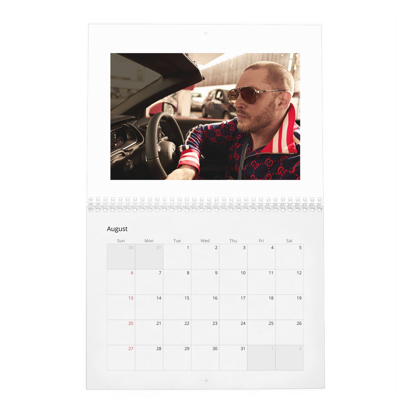 08 Tom Hardy - At Home 2027 Wall Calendar