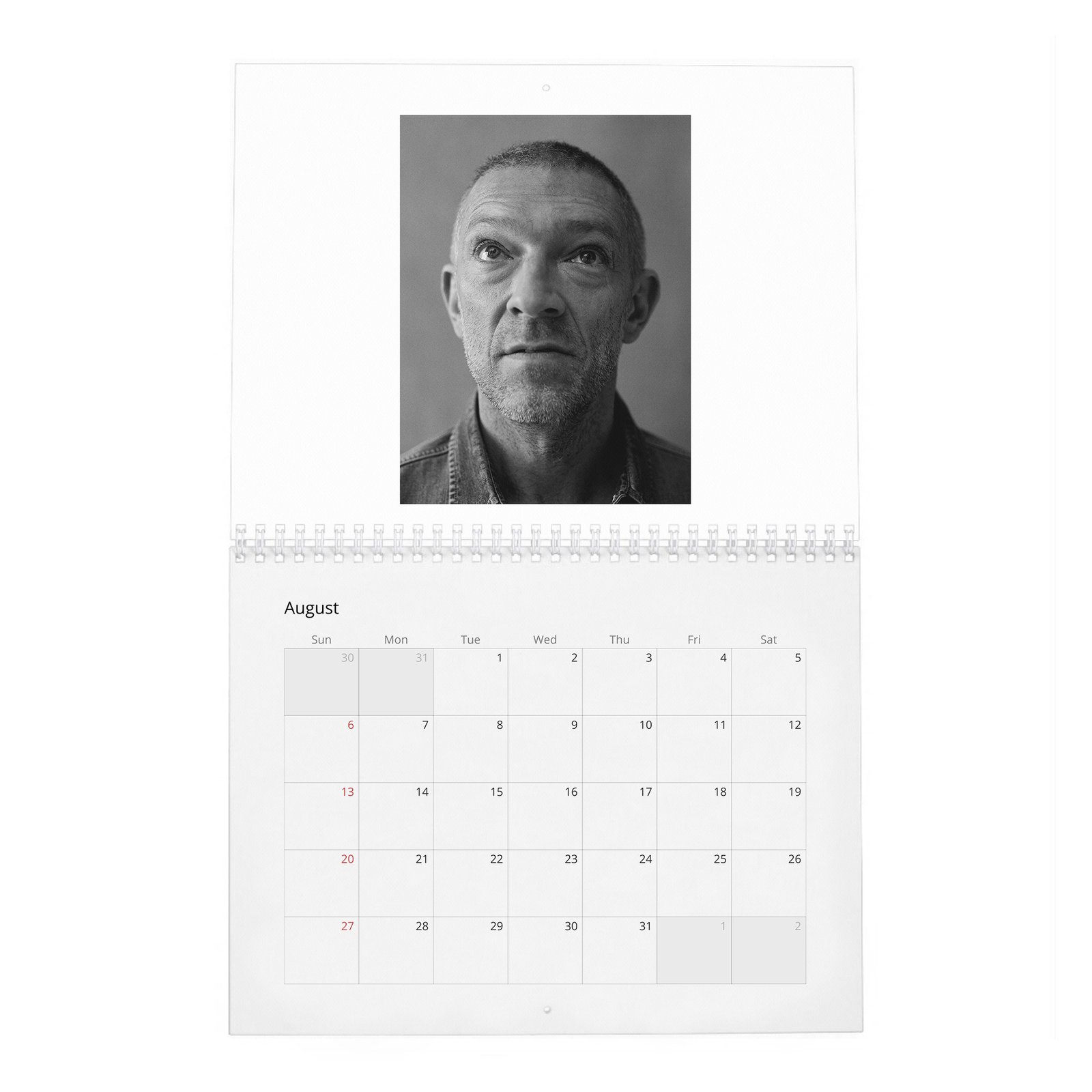 08 Vincent Cassel - Mr. Vincent Cassel 2027 Wall Calendar