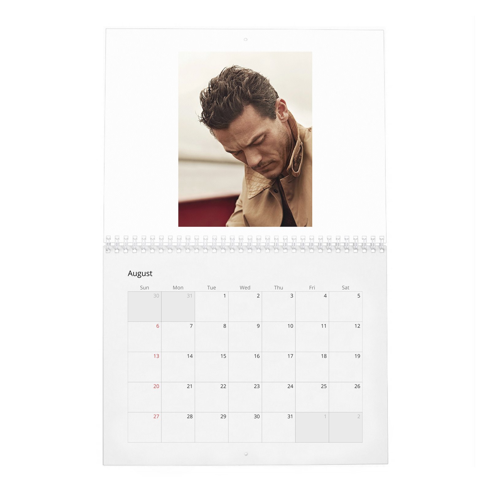 08 Luke Evans - Man Of The World 2027 Wall Calendar